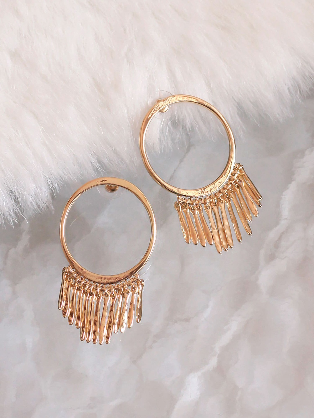 

Bellofox Gold-Plated Contemporary Drop Earrings