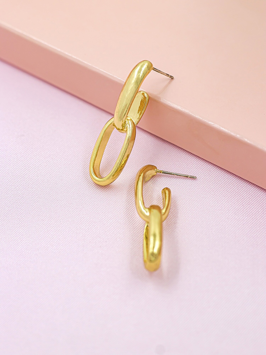 

Bellofox Gold-Toned Contemporary Drop Earrings