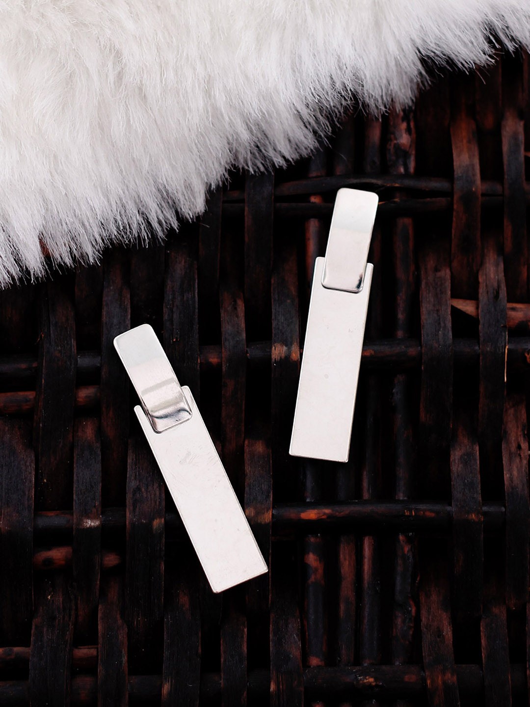 

Bellofox Silver-Plated Contemporary Drop Earrings