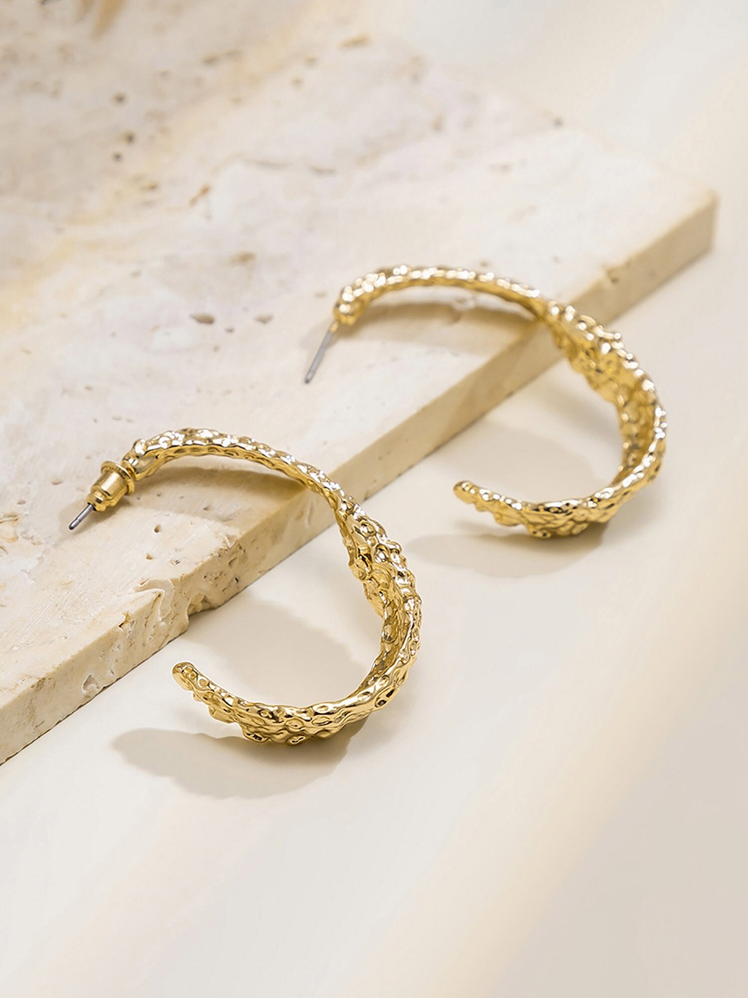 

Bellofox Gold-Plated Contemporary Half Hoop Earrings