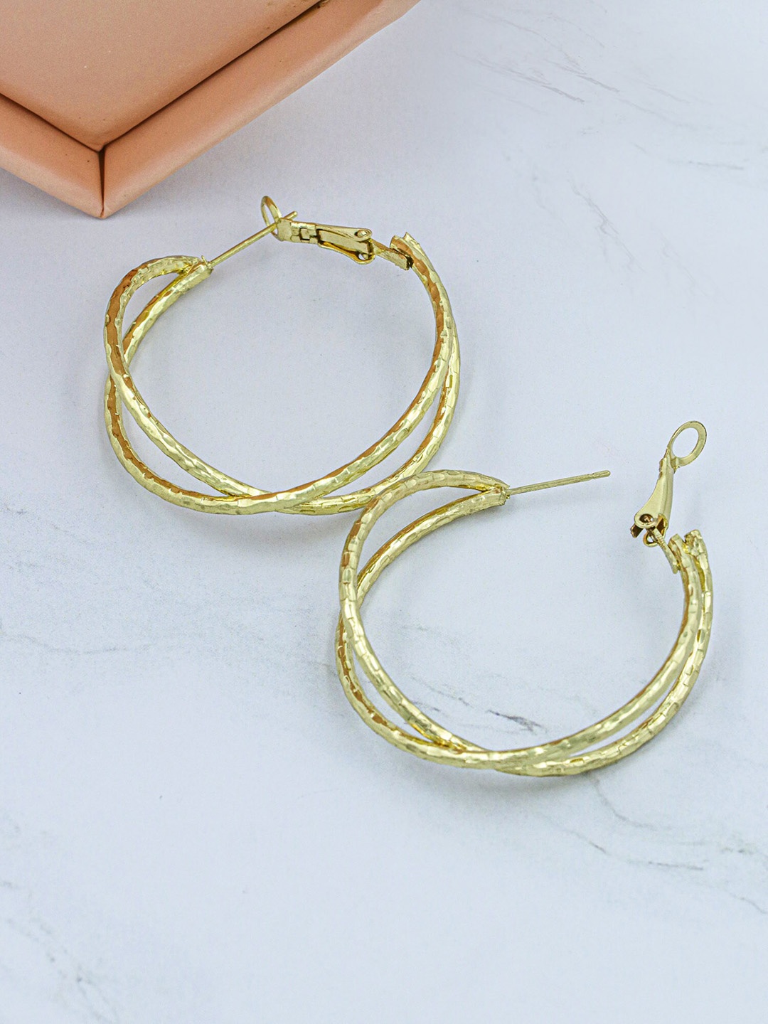 

Bellofox Gold-Plated Contemporary Hoop Earrings