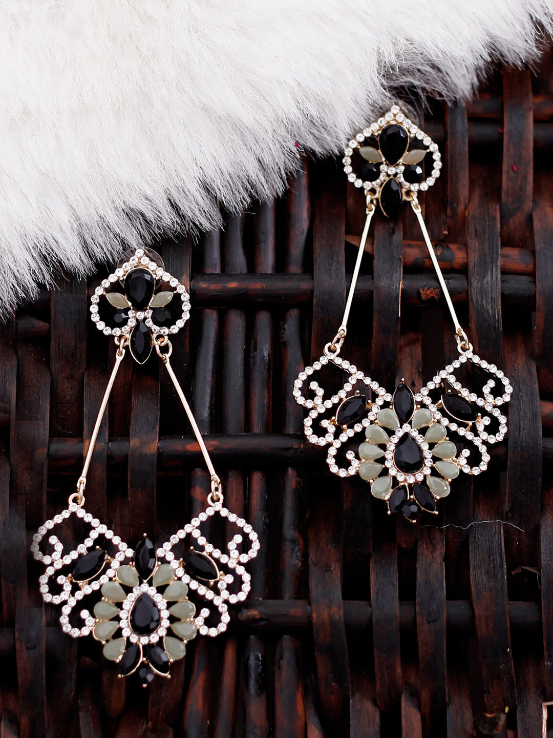 

Bellofox Silver-Tone Contemporary Drop Earrings