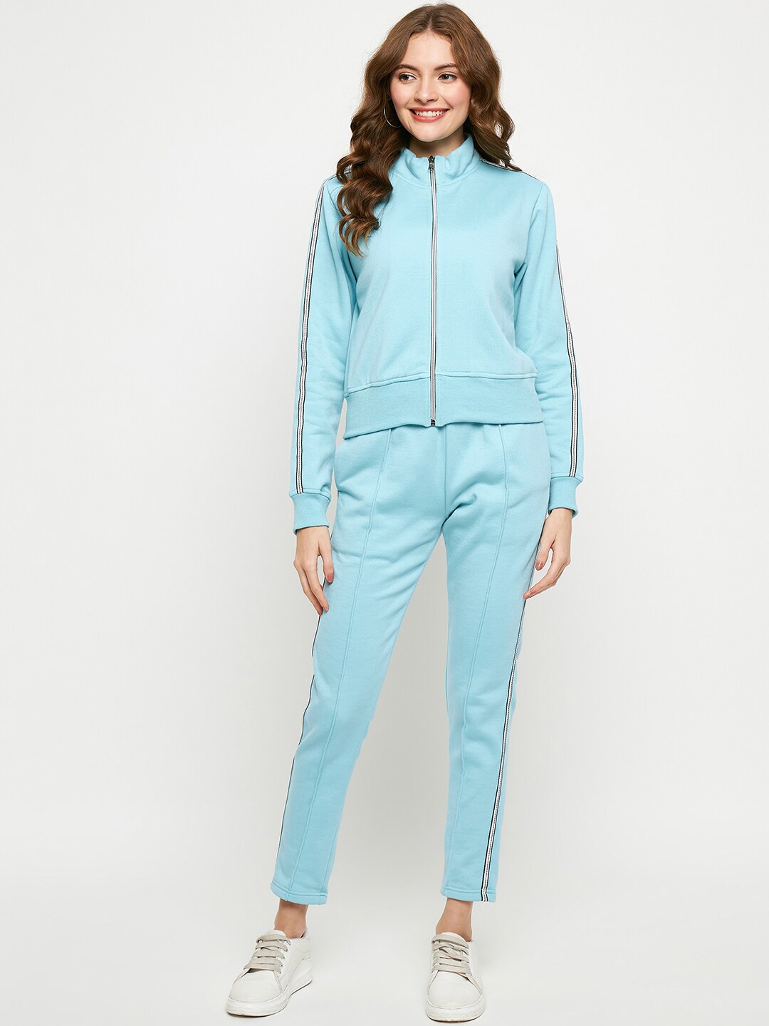 

BRINNS Mock Collar Jacket & Trouser Tracksuits, Turquoise blue