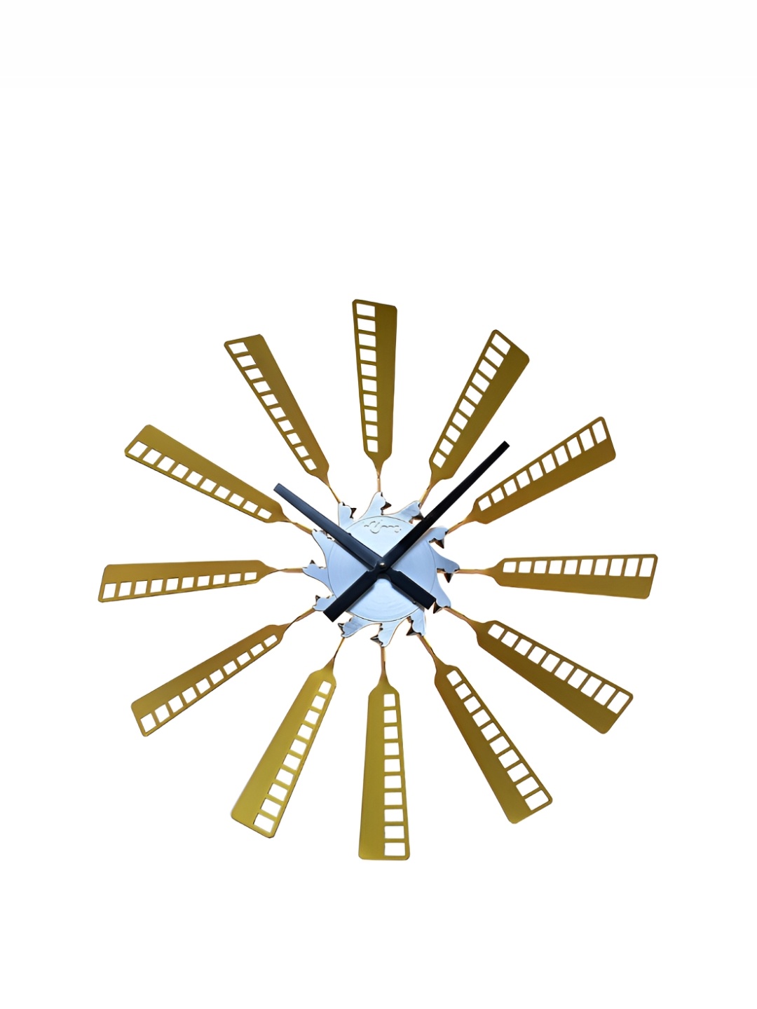 

DIAMANTE A LA MODE Gold Toned Contemporary Wall Clock