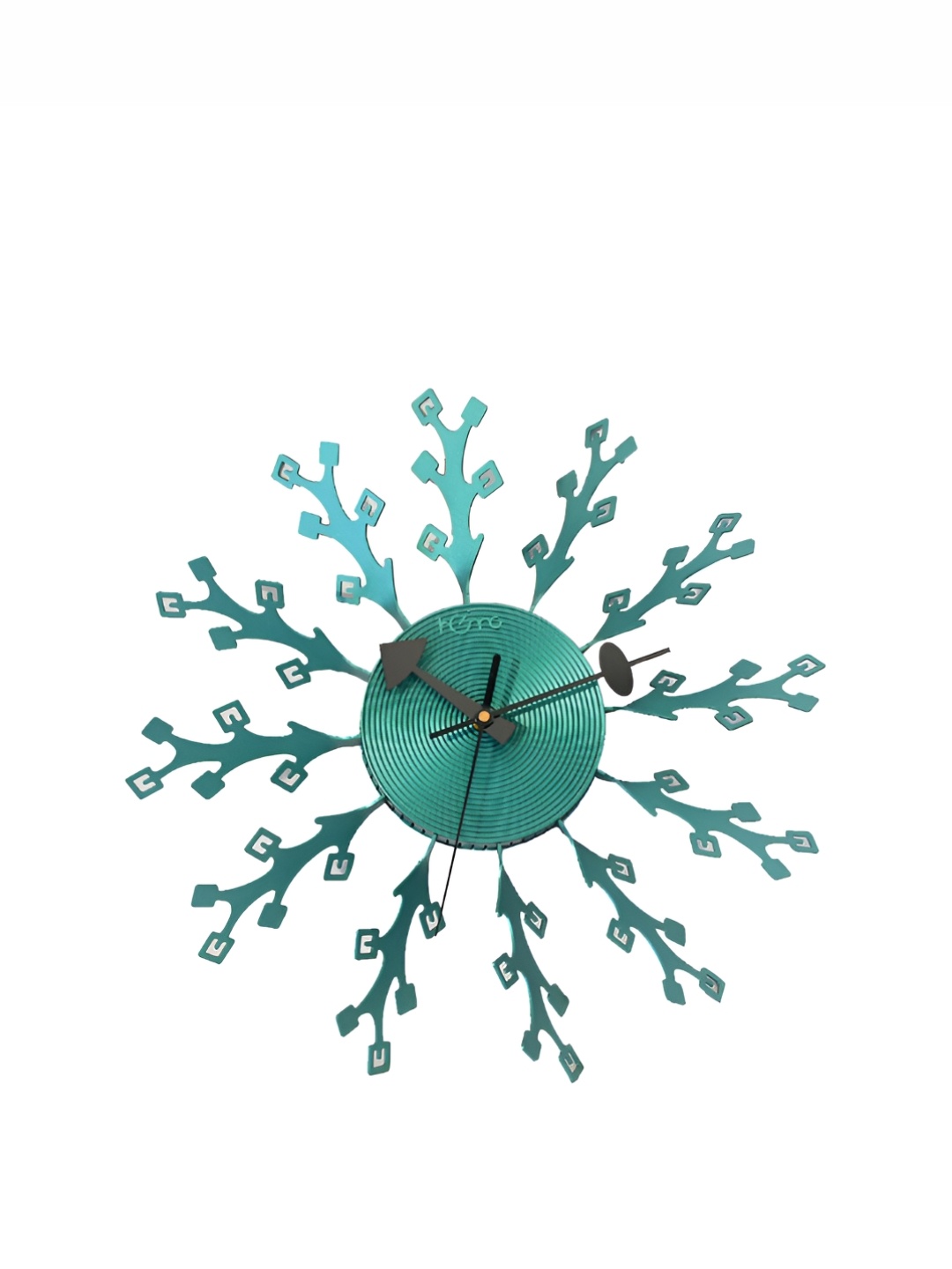 

DIAMANTE A LA MODE Green Traditional Round Wall Clock