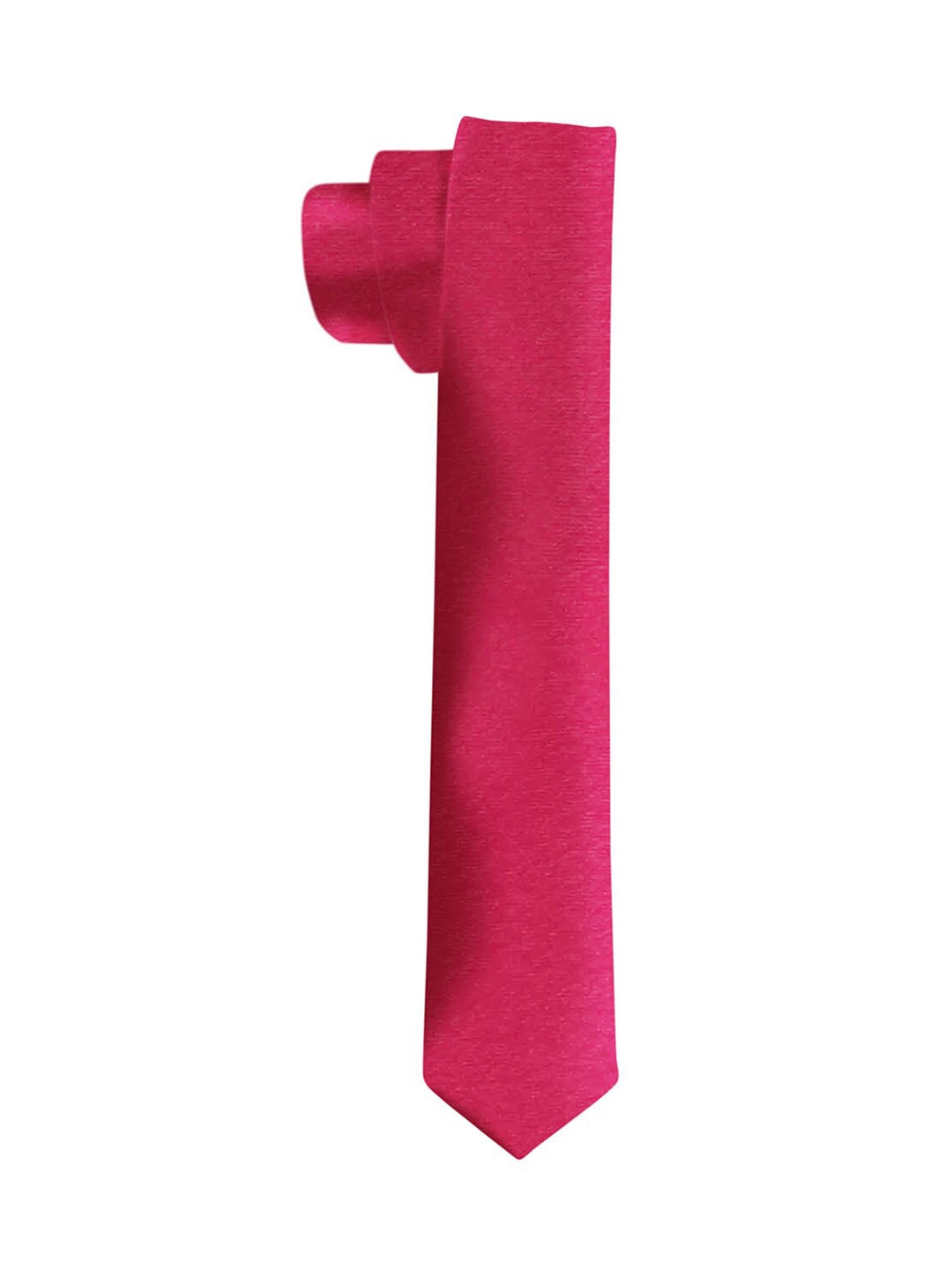 

SCHARF Men Satin Skinny Tie, Pink