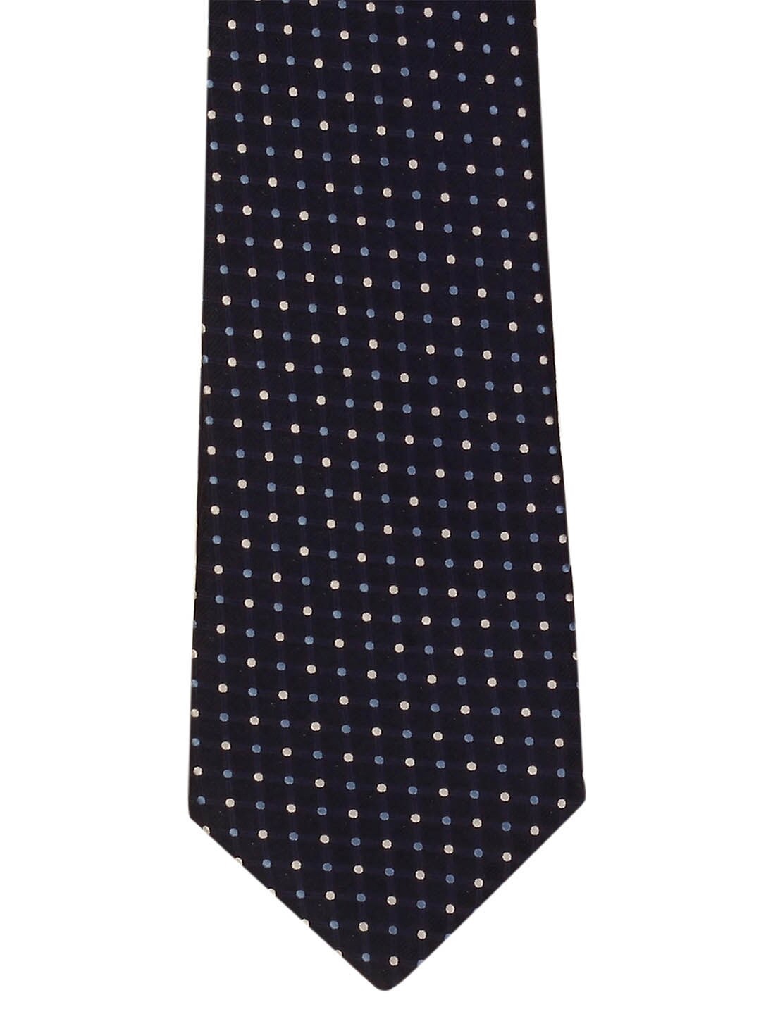 

SCHARF Men Woven Design Satin Skinny Tie, Navy blue
