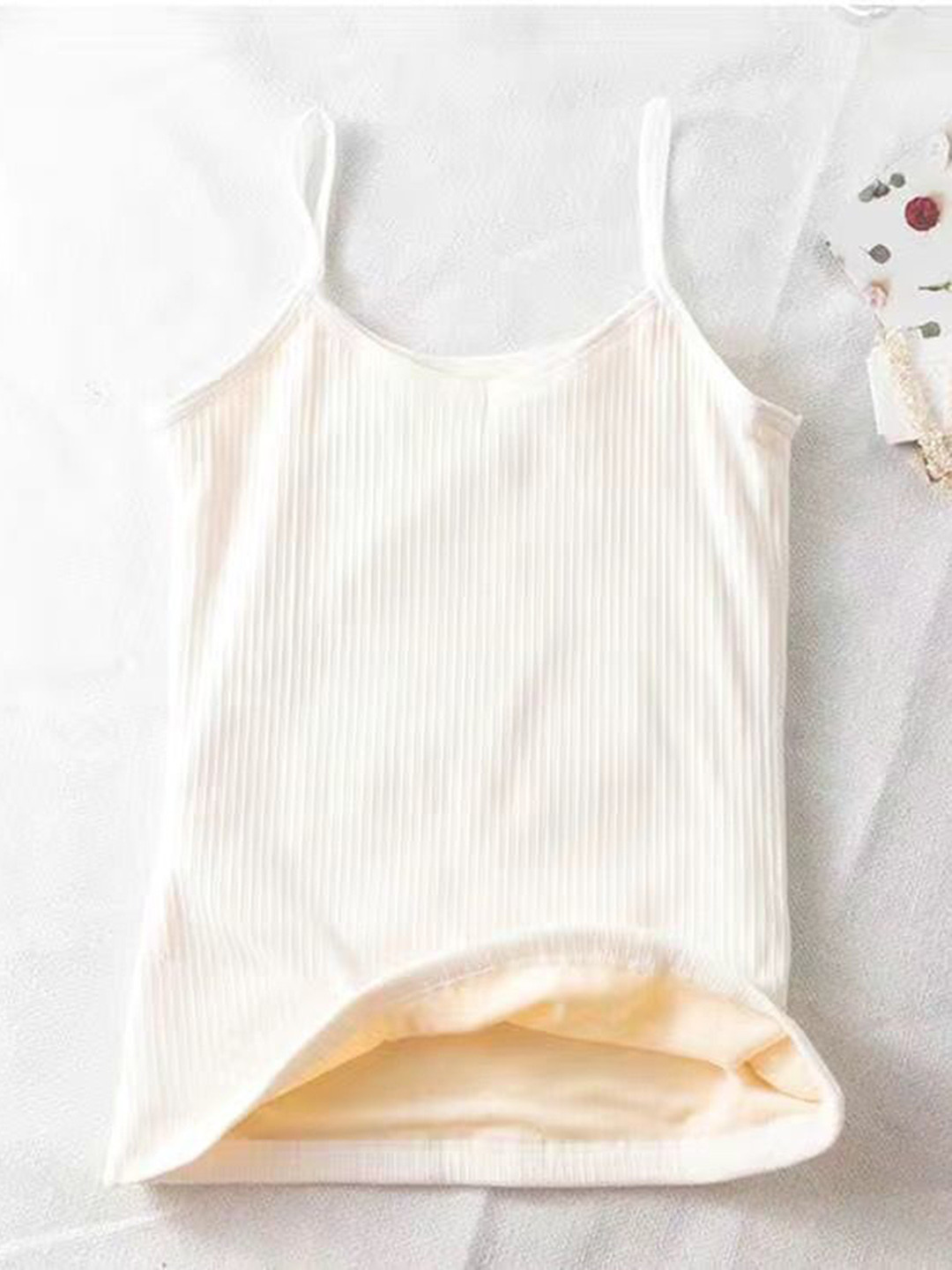

Alexvyan Fleece Thermal Camisole Top, White