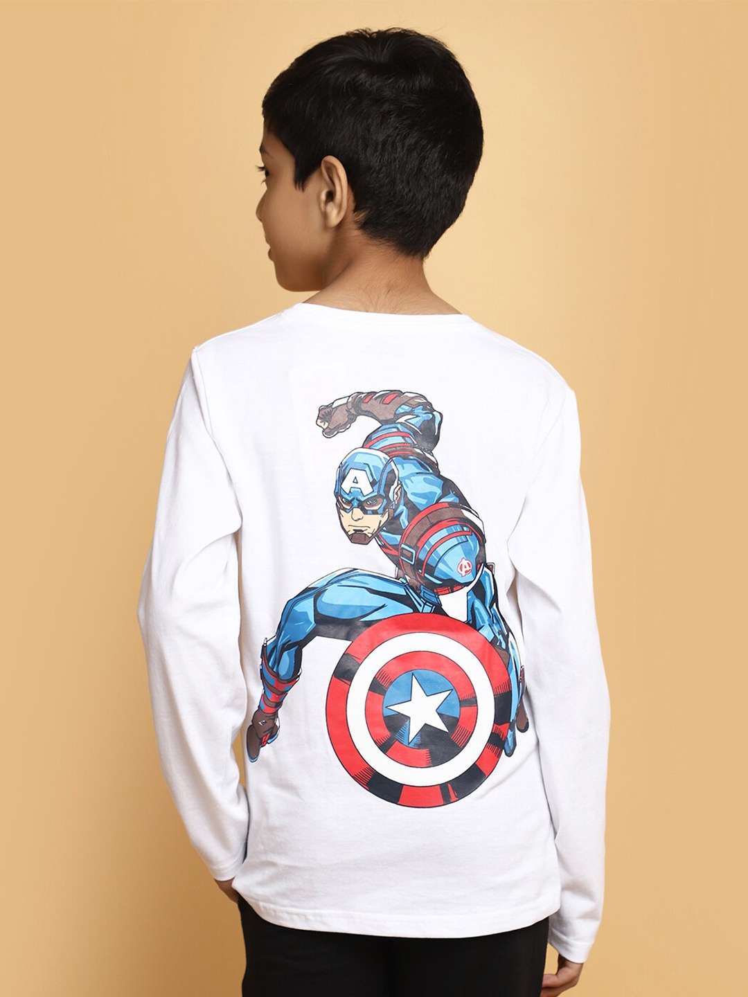 

V-Mart Boys Avengers Printed Cotton T-shirt, White