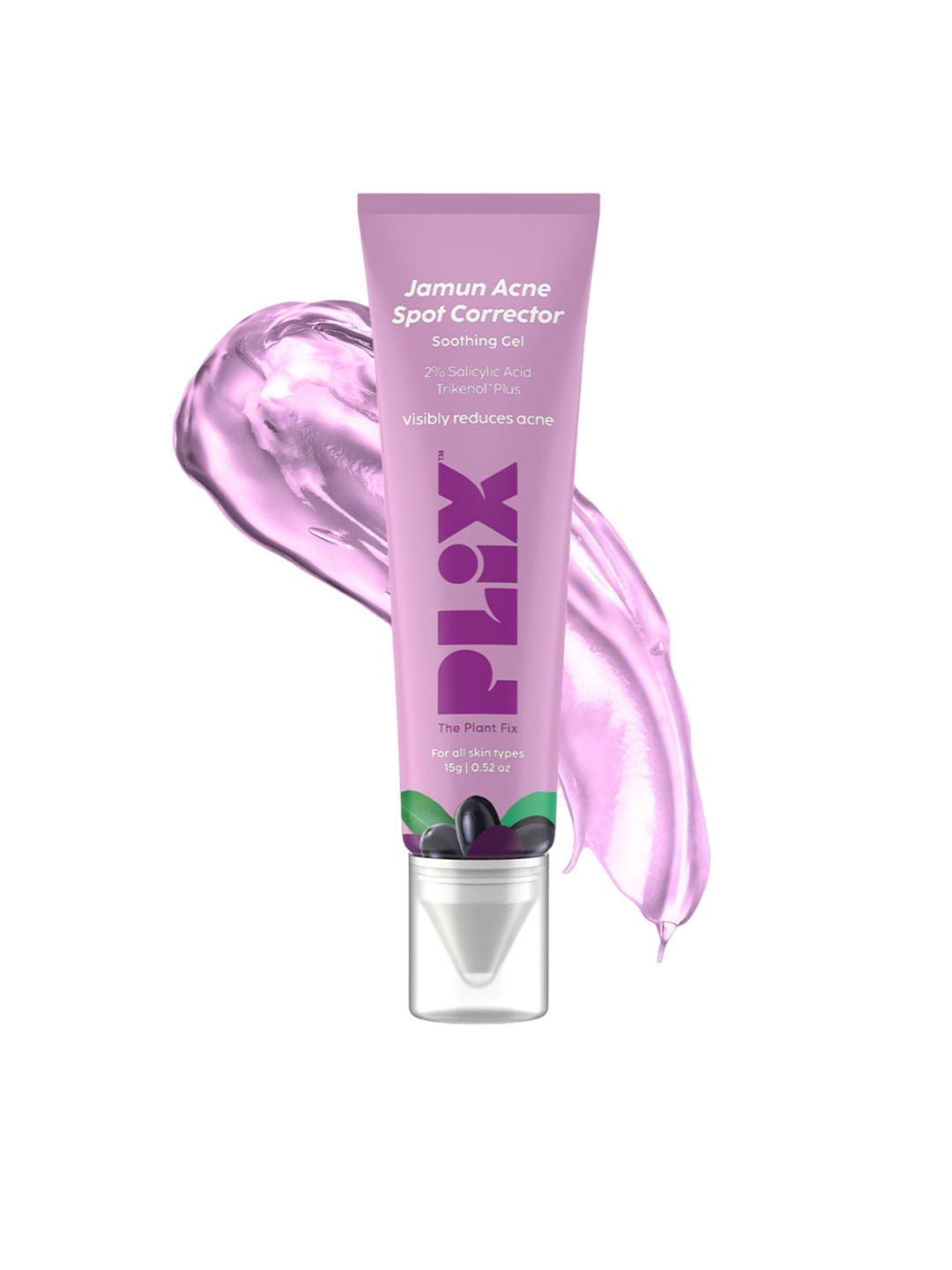 

PLIX THE PLANT FIX Jamun Acne Spot Corrector Gel For Reducing Active Acne - 15g, Purple