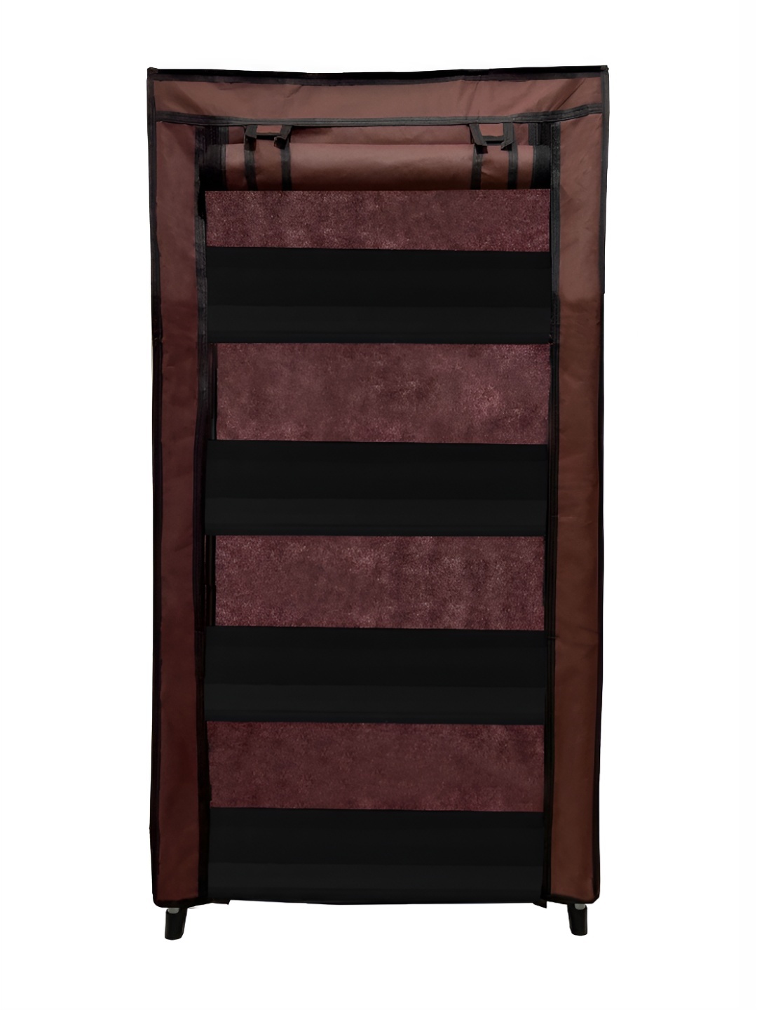 

Urban Choice Brown Non Woven Waterproof 4 Layered Shoes Rack