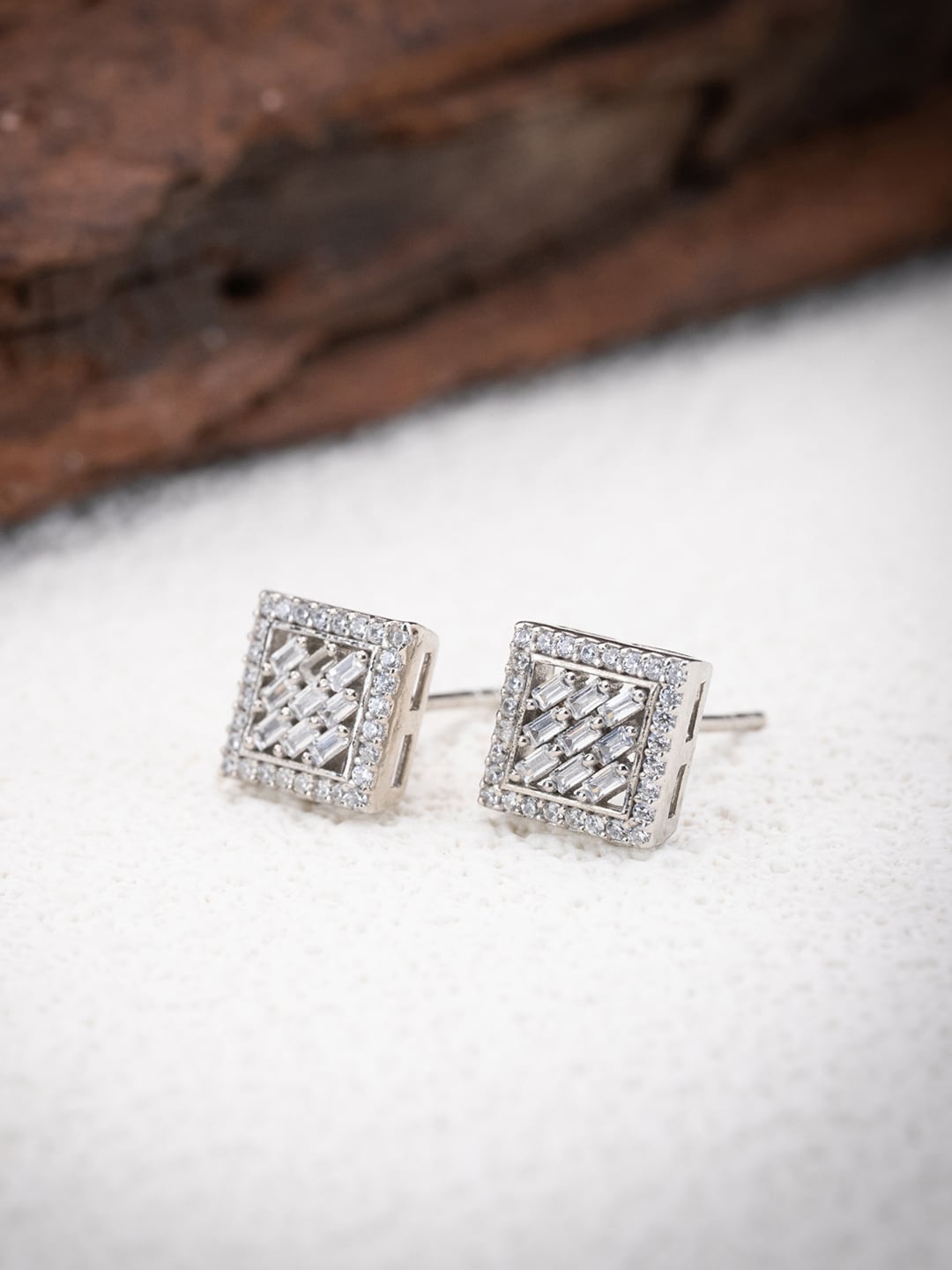 

MISS JO Silver-Plated Stud Earrings