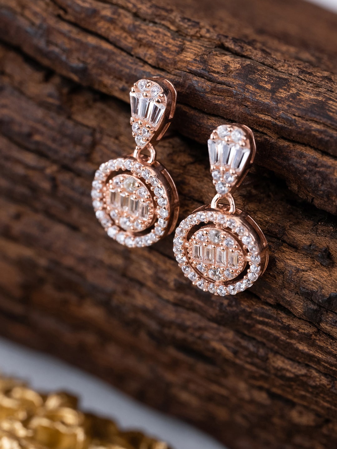 

MISS JO Rose Gold-Plated Drop Earrings