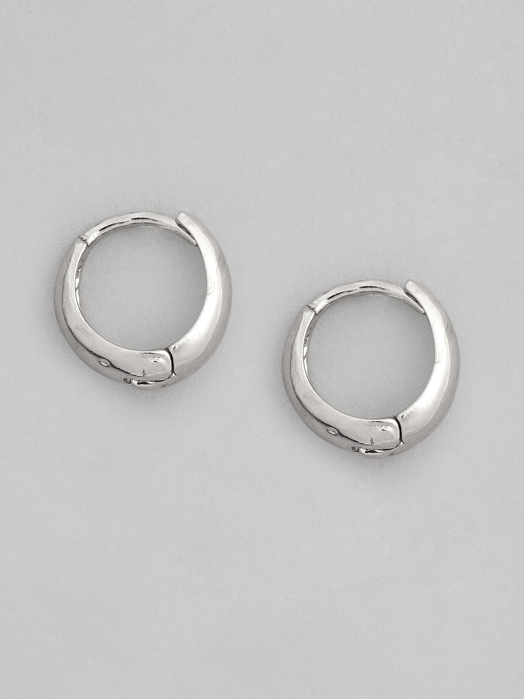 

WROGN Men Silver-Plated Circular Hoop Earrings