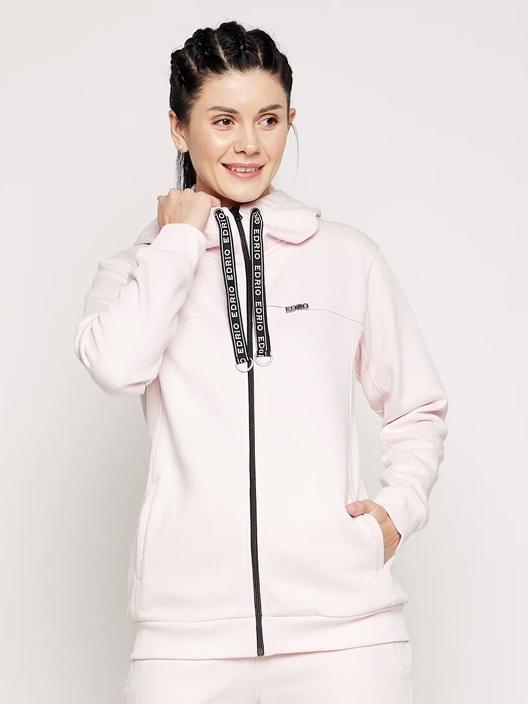 

EDRIO Hooded Fleece Pullover Sweatshirt, Pink