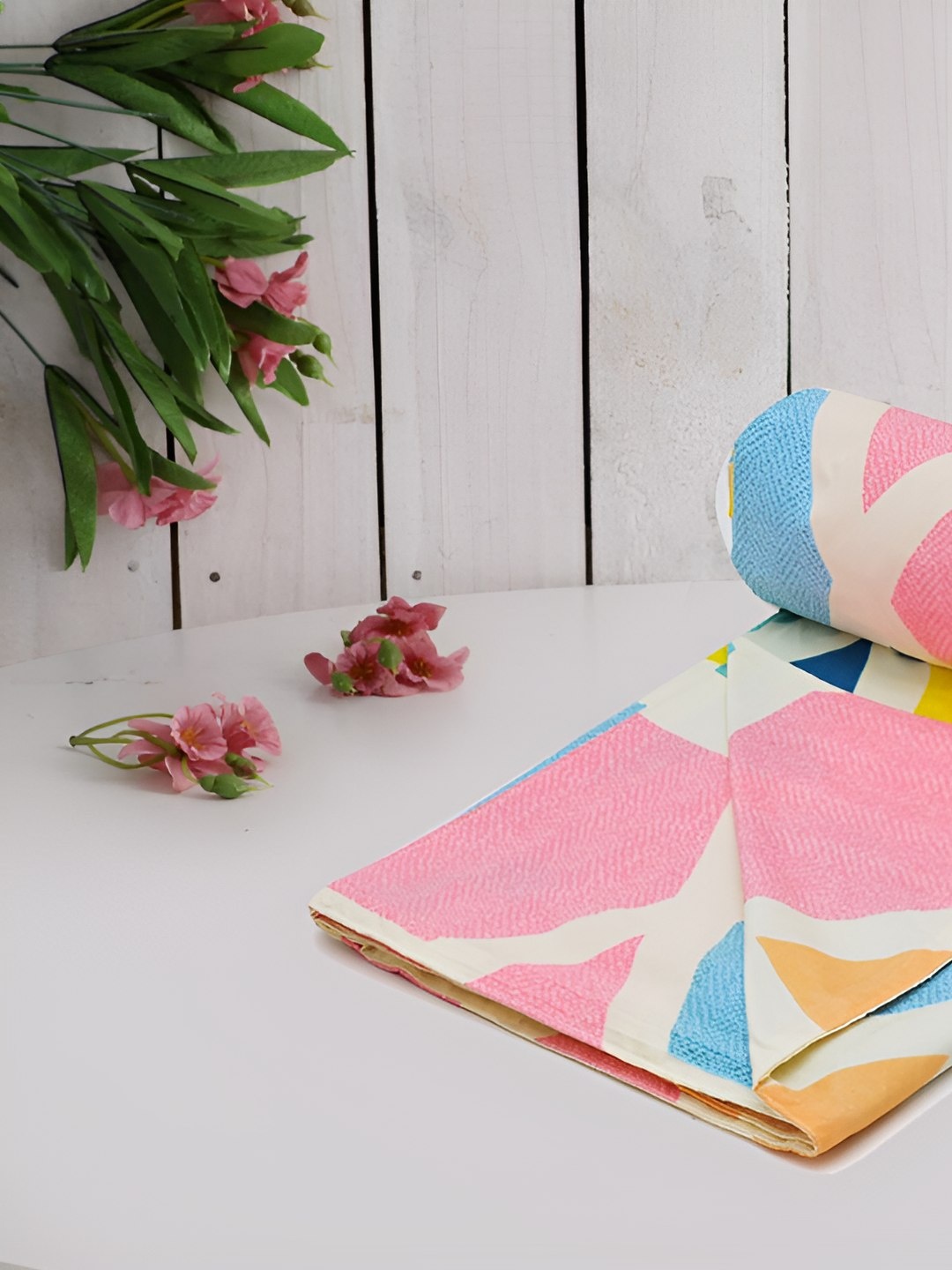 

RRC Pink & Blue Printed Single Duvet Cover With Zipper