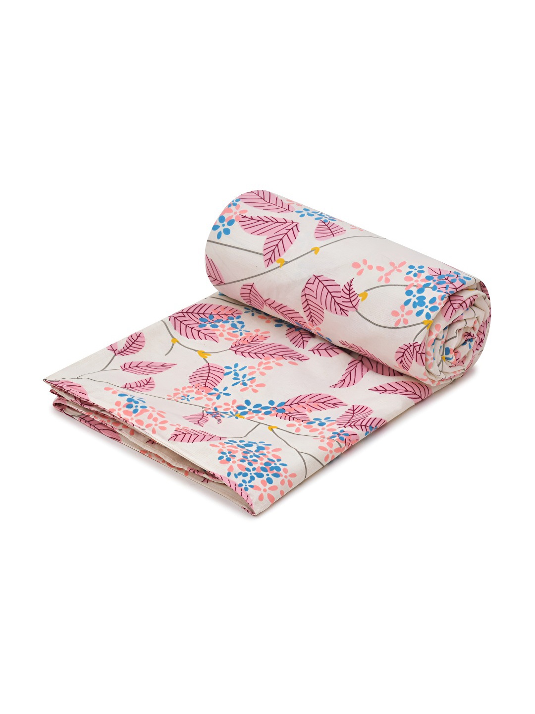 

RRC White & Pink Floral Printed Single Duvet Cover