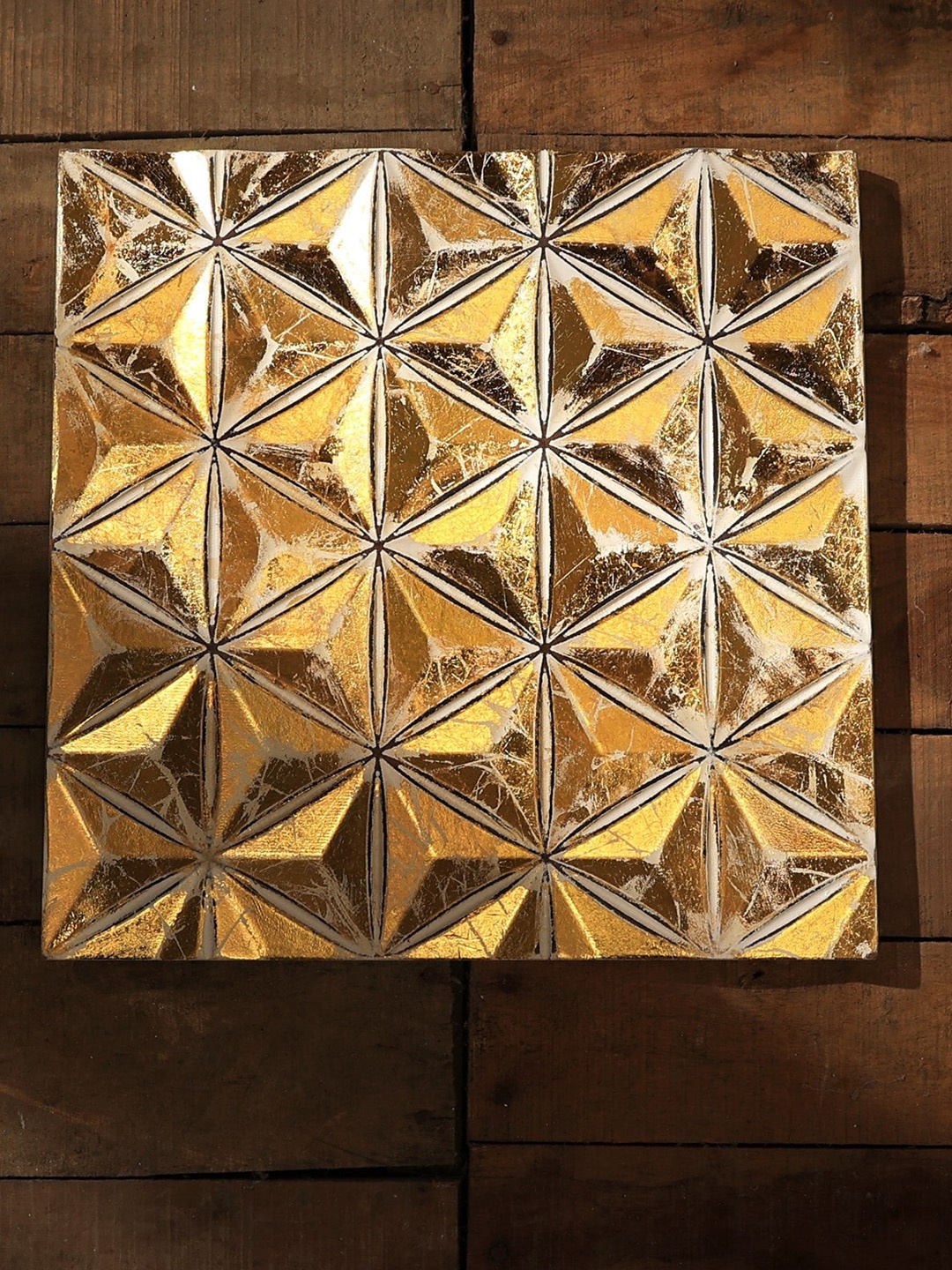 

Designer Library White & Beige Diamond Carved Wall Panel