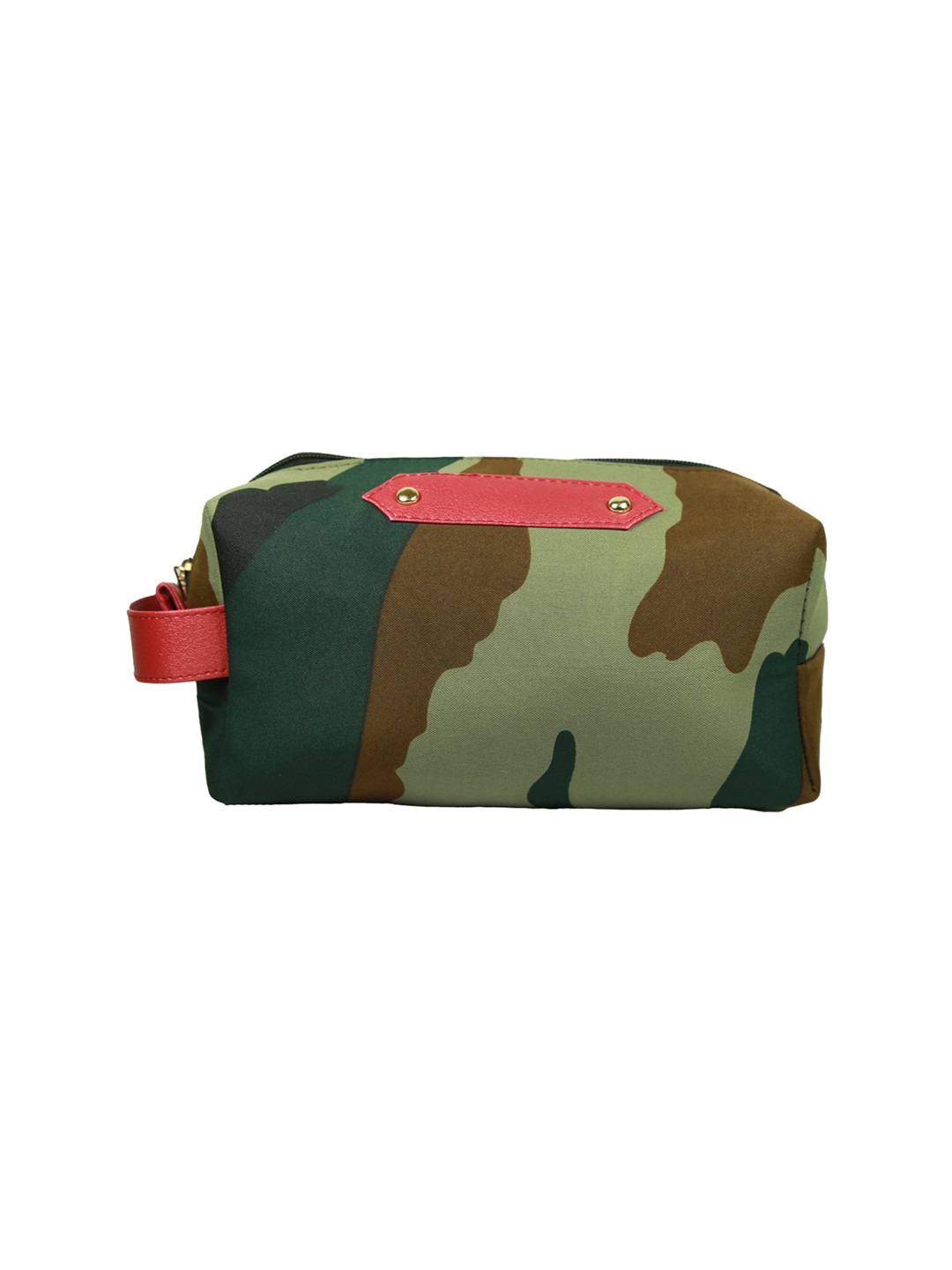 

Style Shoes Colourblocked Cotton Travel Pouch, Green