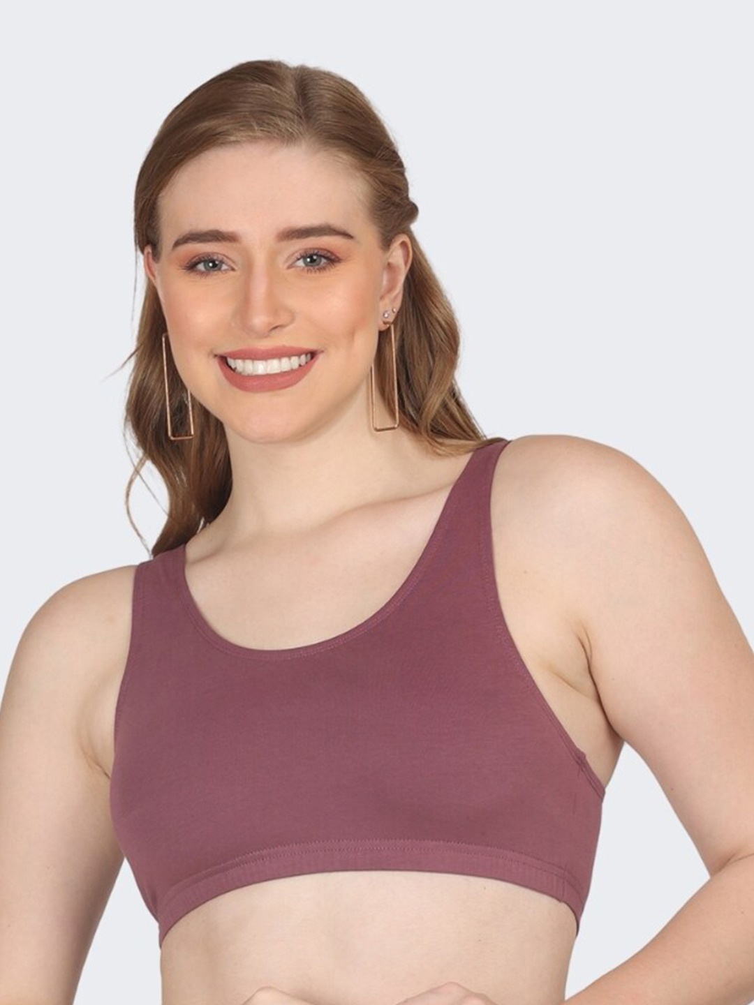 

POOJA RAGENEE Full Coverage Non Padded Sports Bra With All Day Comfort, Pink