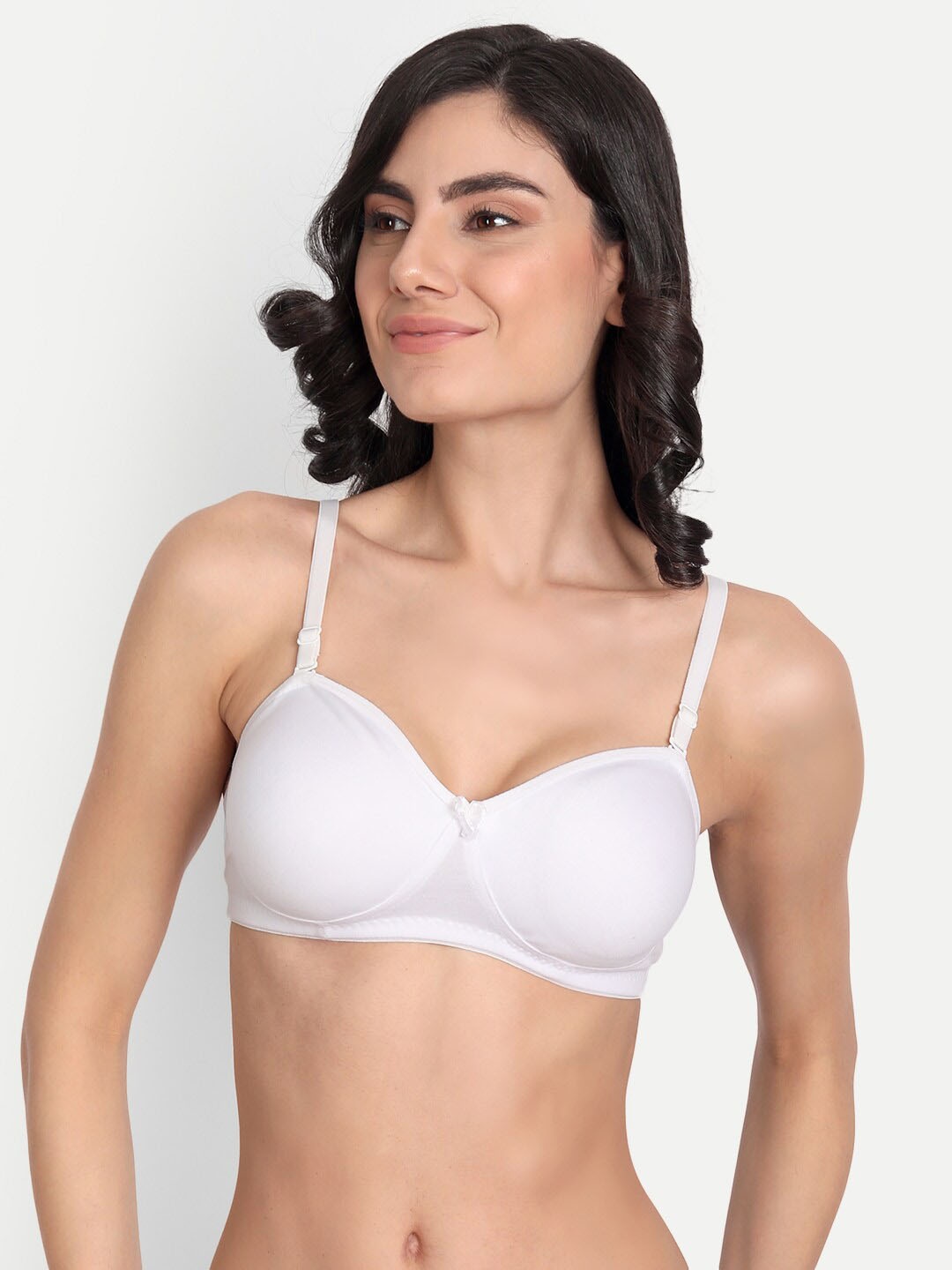 

T.T. Full Coverage Cut and Sew Non Padded T-shirt Bra With All Day Comfort, White
