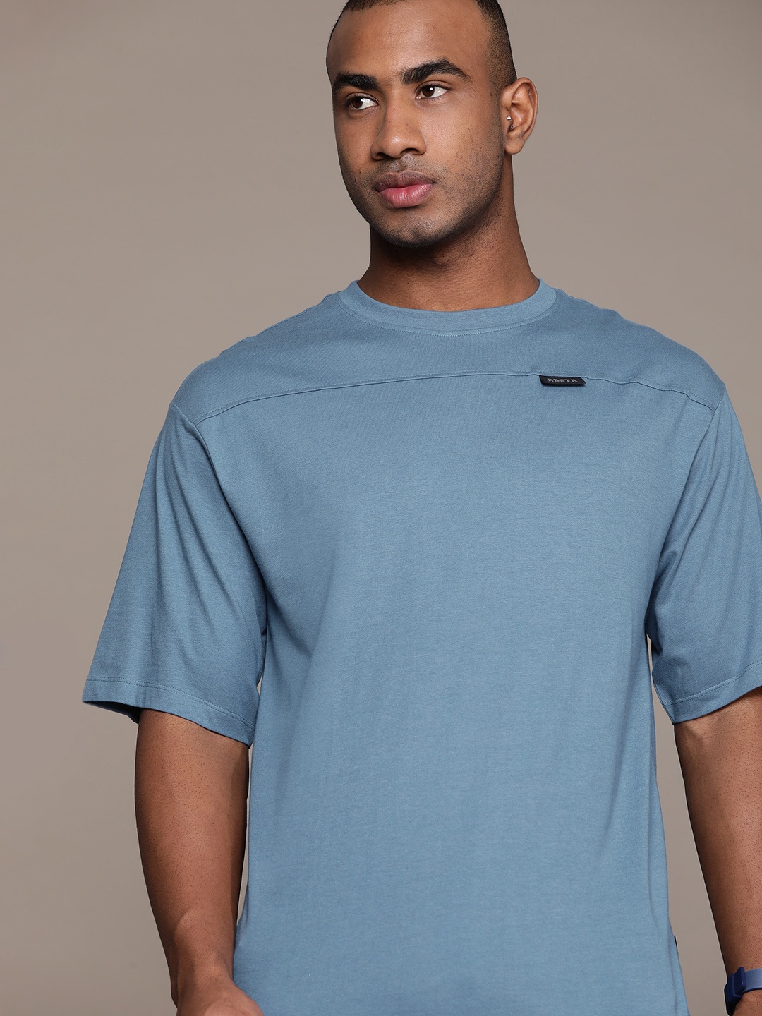 

The Roadster Lifestyle Co. Relaxed Fit Pure Cotton T-shirt, Blue