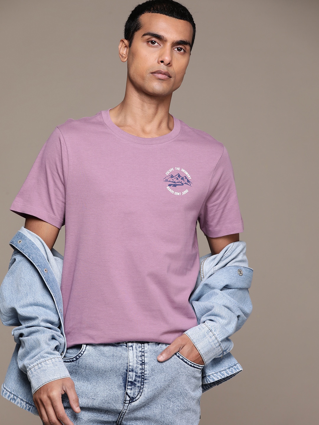

The Roadster Lifestyle Co. Pure Cotton T-shirt, Purple