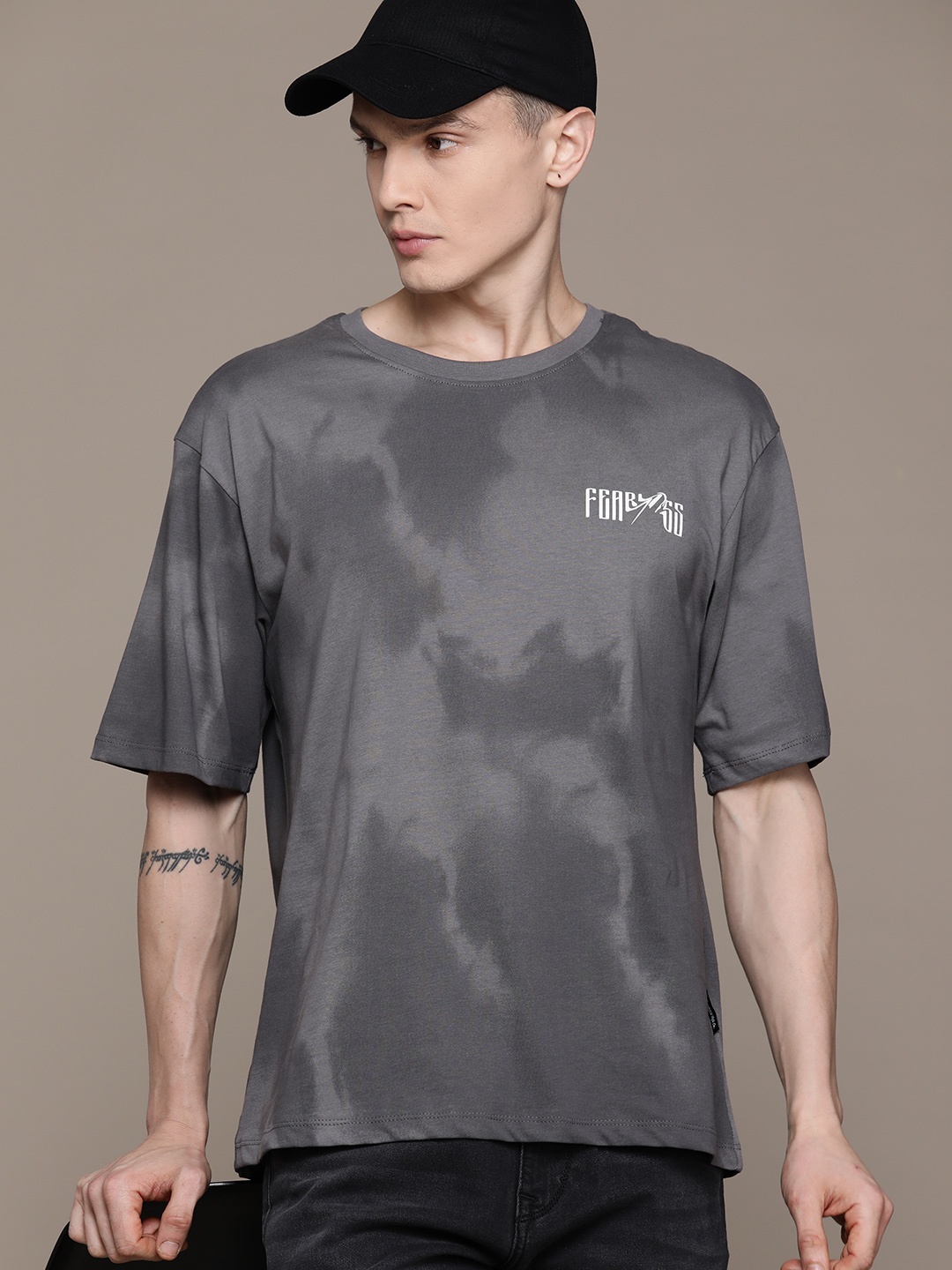 

Roadster Tie and Dyed Cotton T-shirt, Grey