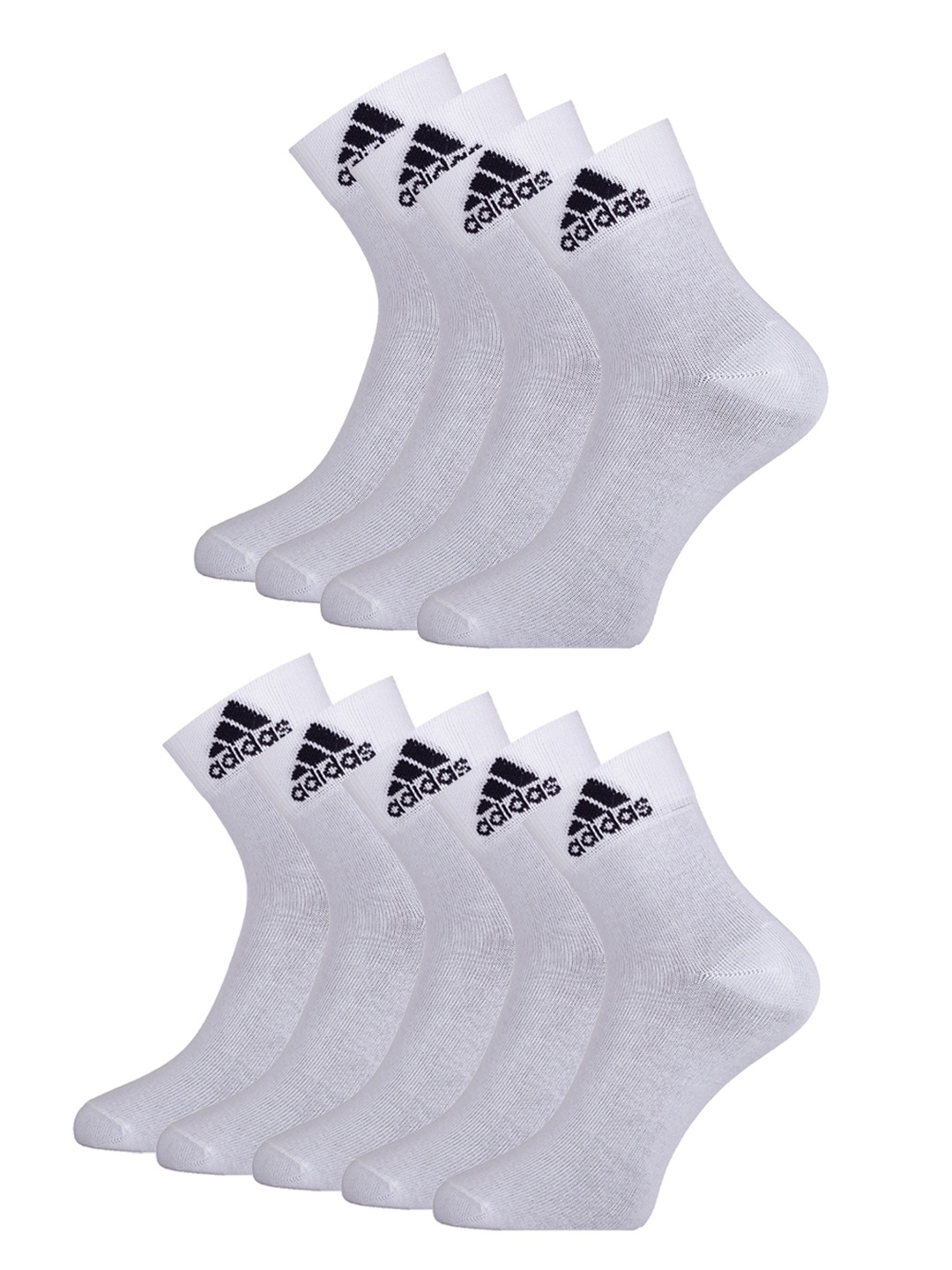 

ADIDAS Men Pack Of 9 Ankle Length Socks, White