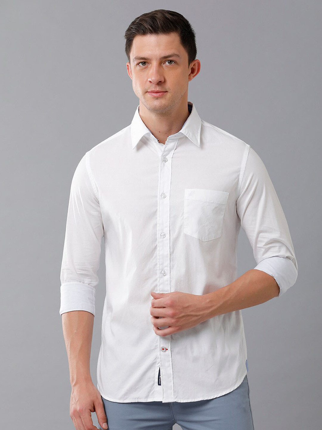 

Double Two India Slim Fit Cotton Casual Shirt, White