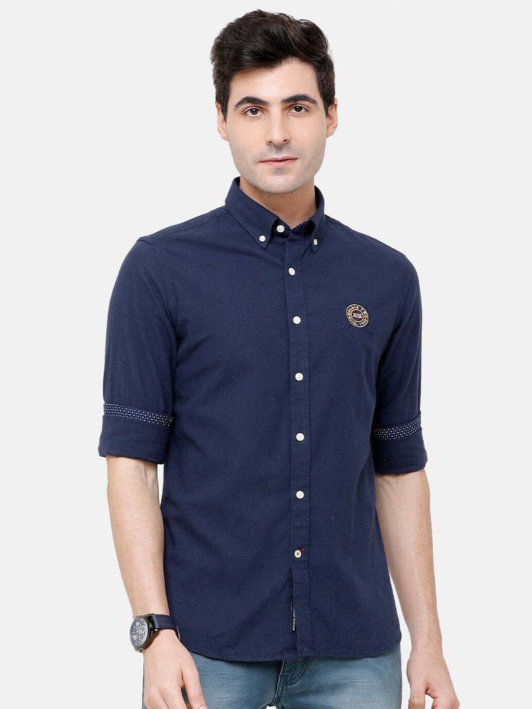 

Double Two India Assorted Slim Fit Button Down Collar Cotton Casual Shirt