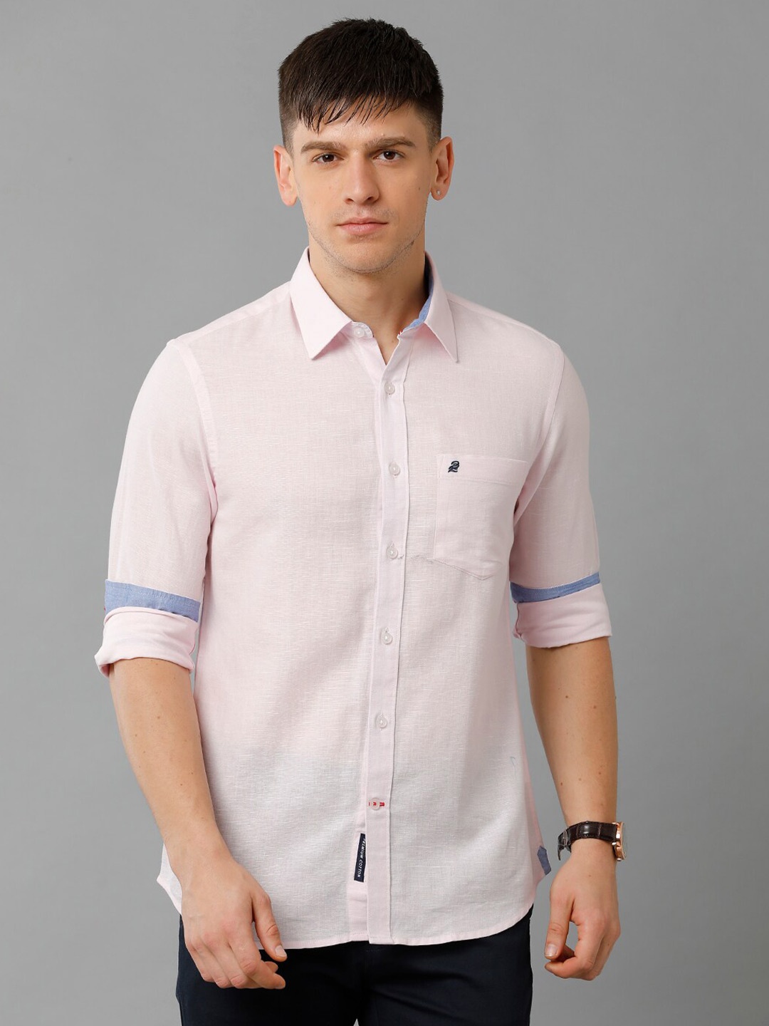 

Double Two India Slim Fit Casual Shirt, Pink