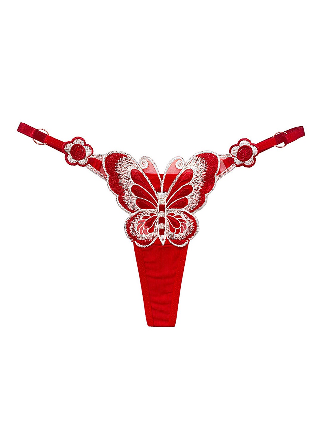 

LULU & SKY Self Design Thong Brief, Red