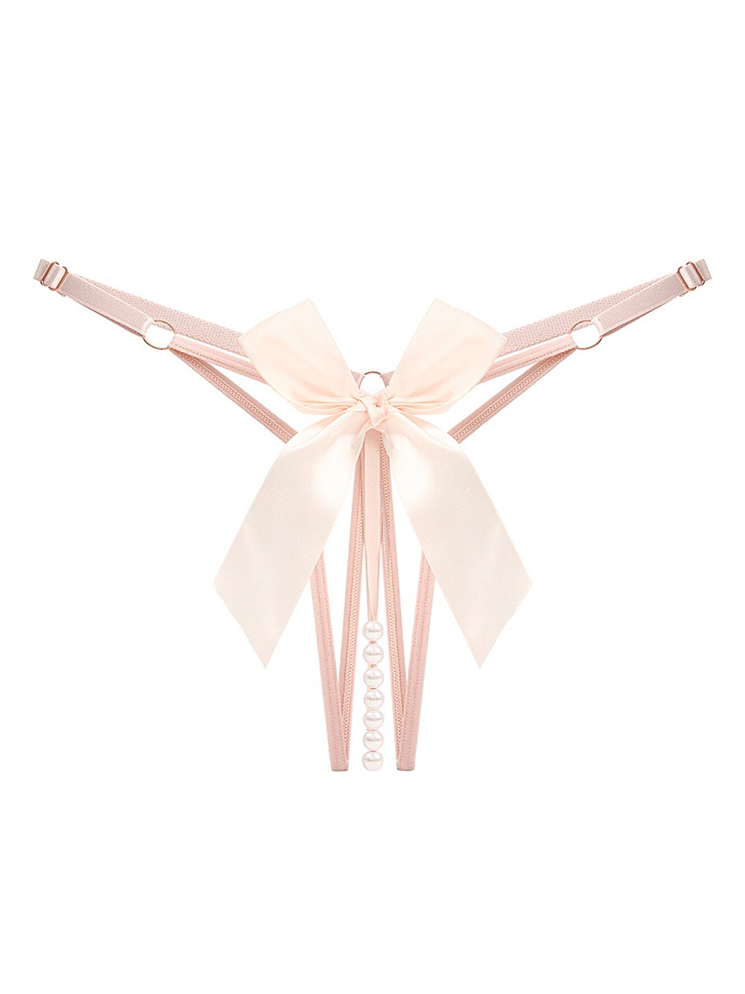 

LULU & SKY Pearl-Strap Thong Briefs 2295-PINK