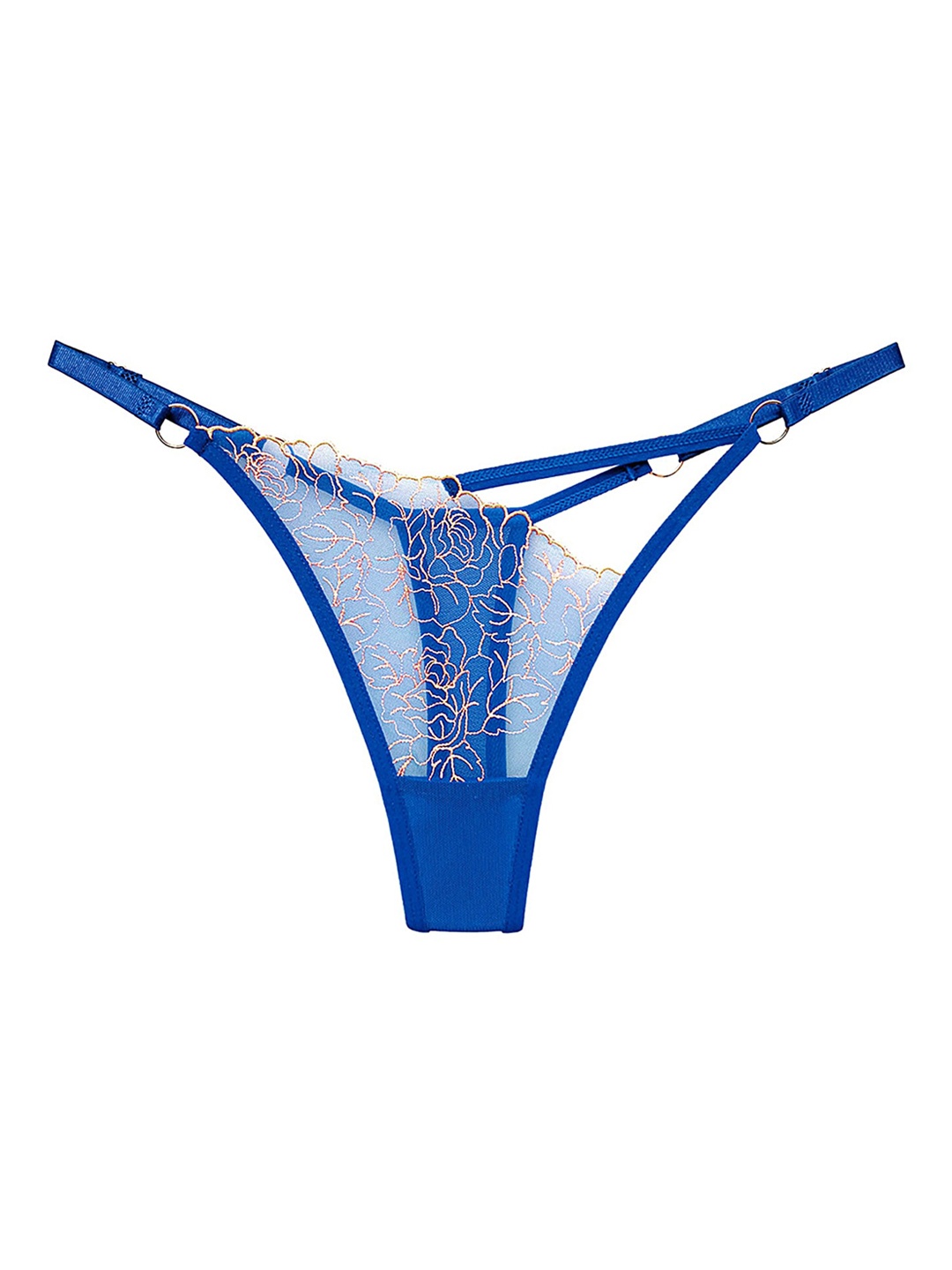 

LULU & SKY Self Design Thongs Briefs, Blue