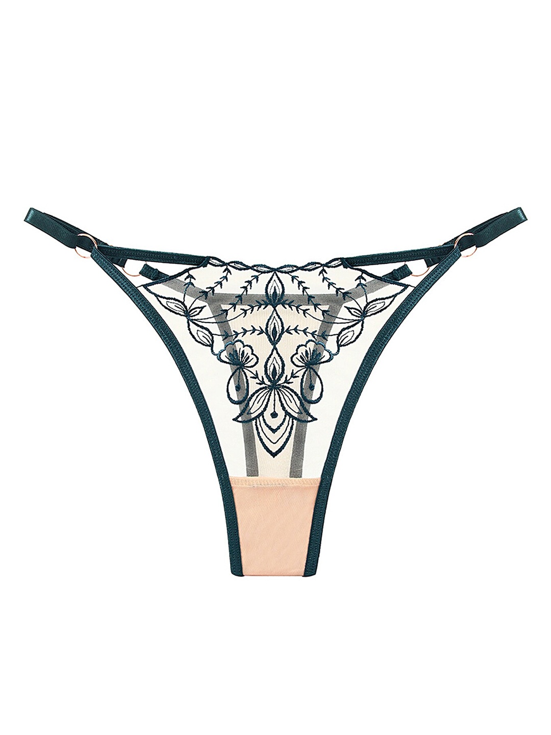 

LULU & SKY Self-Design G-String Thong Briefs ZH-2305-DARK GREEN