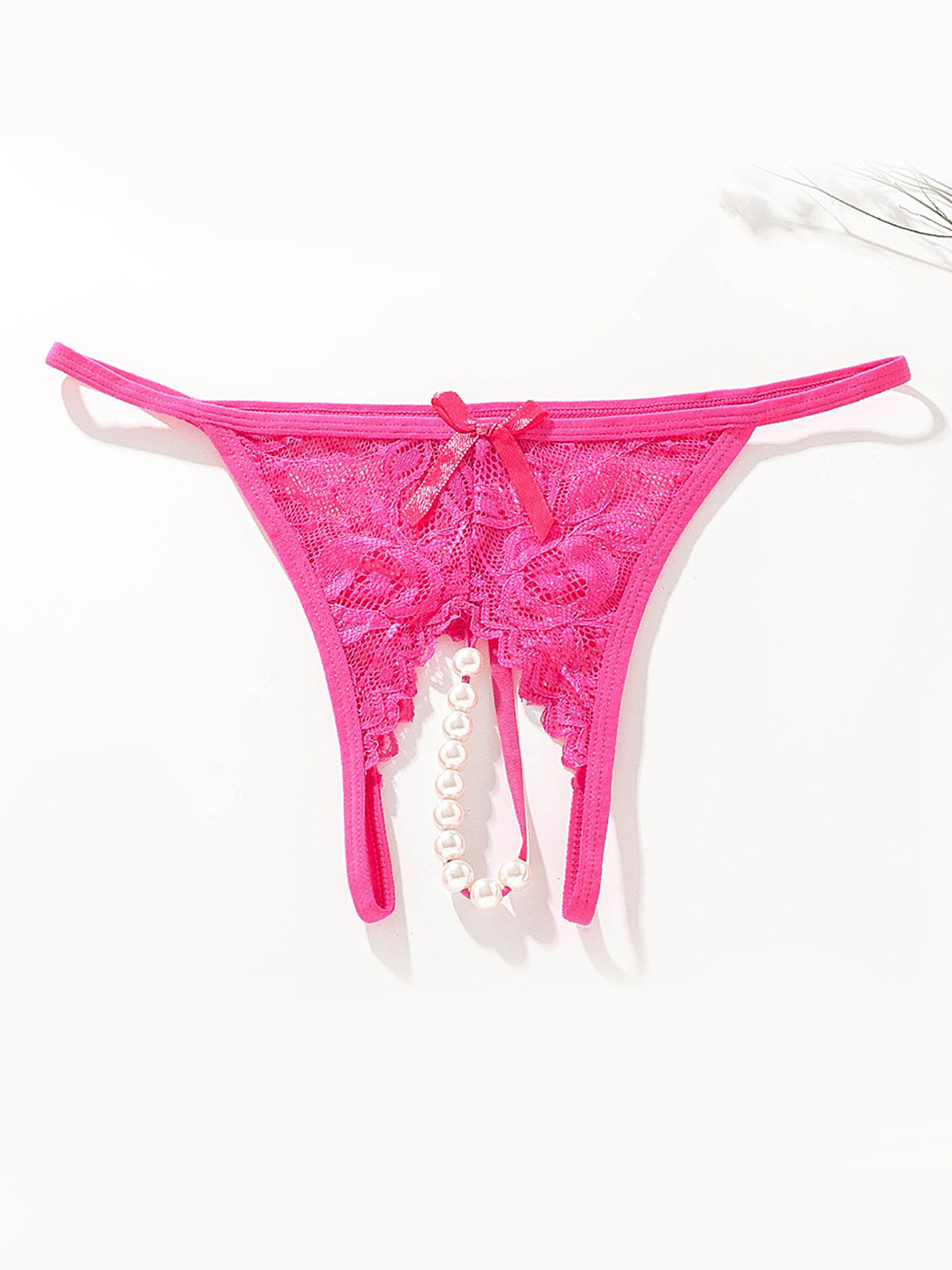 

LULU & SKY Self-Design Cut-Out Thong Briefs 2144-ROSE RED