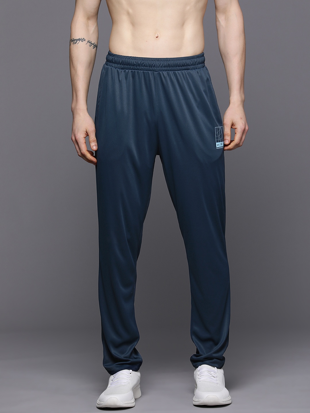 

HRX by Hrithik Roshan Men Rapid-Dry Running Track Pants, Navy blue