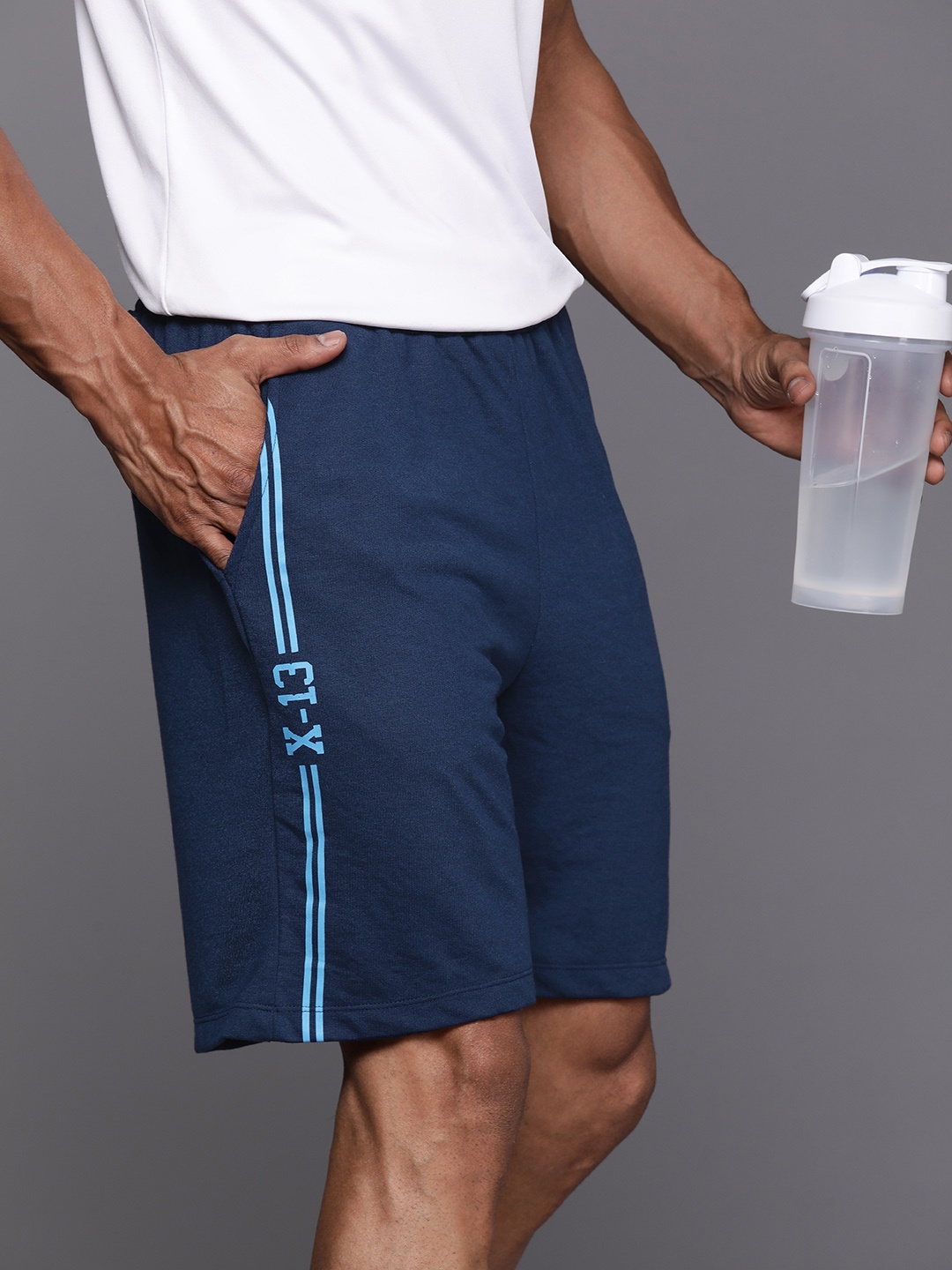 

HRX by Hrithik Roshan Men Regular Fit Casual Shorts, Navy blue