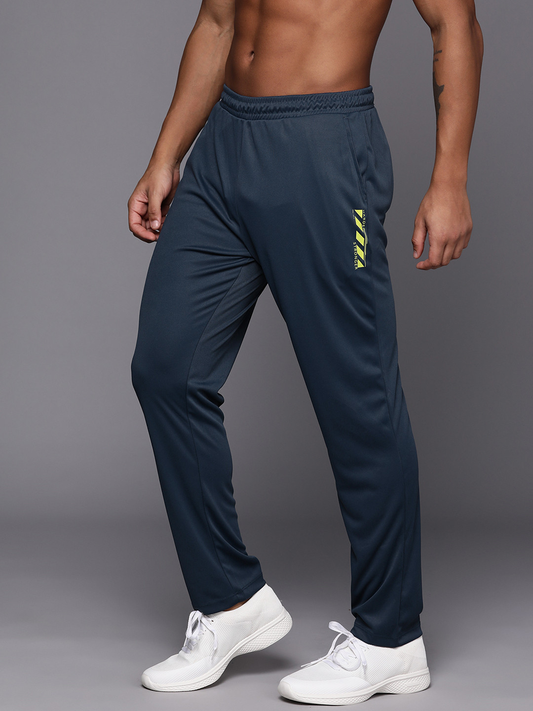 

HRX by Hrithik Roshan Men Rapid-Dry Training Track Pants, Navy blue