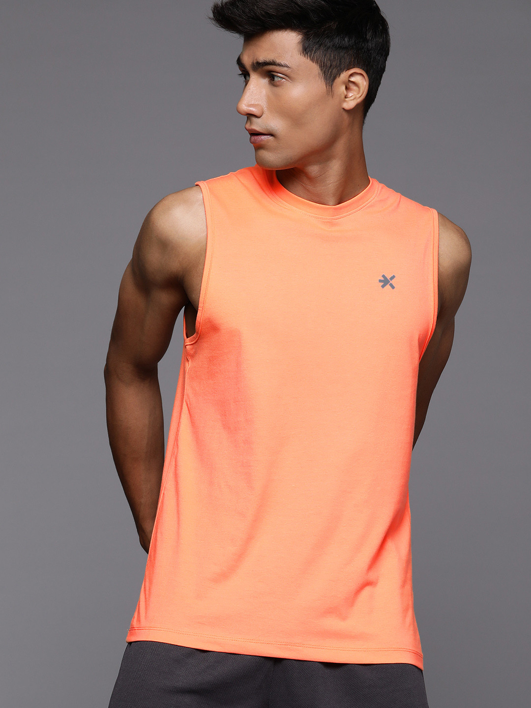 

HRX by Hrithik Roshan Rapid-Dry Training T-shirt, Orange