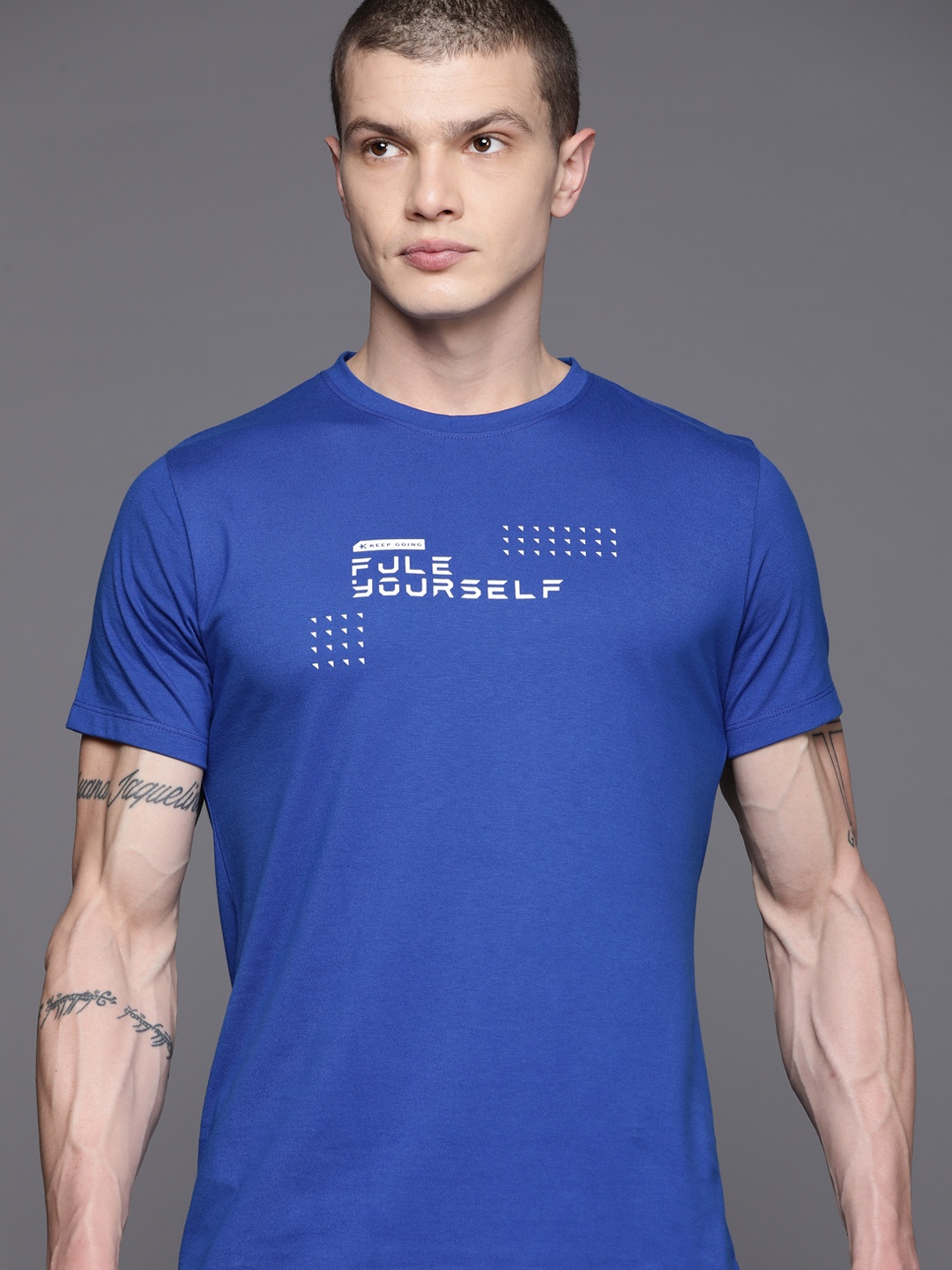

HRX by Hrithik Roshan Rapid Dry Training T-shirt, Blue