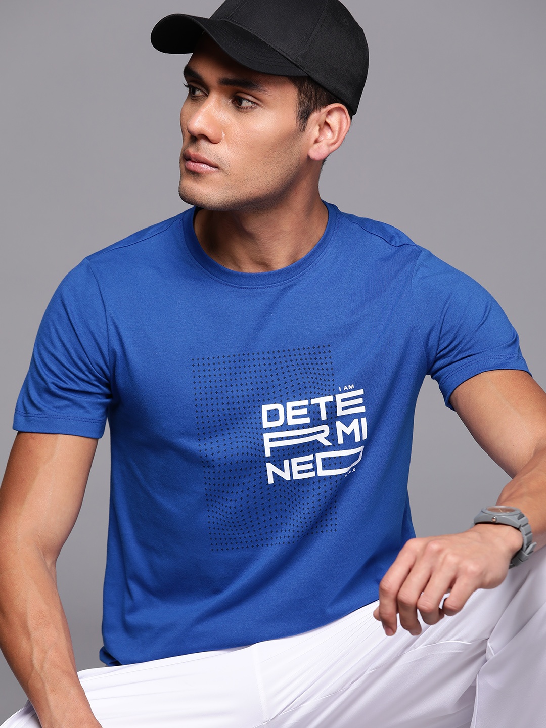 

HRX by Hrithik Roshan Rapid Dry Anti-Microbial Finish Training T-shirt, Blue