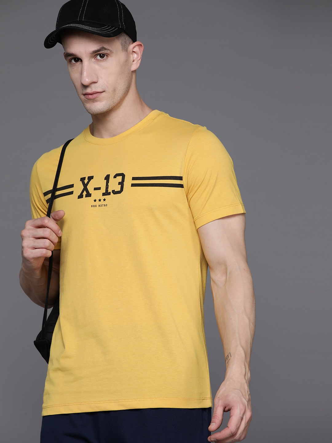 

HRX by Hrithik Roshan Printed Lifestyle T-shirt, Mustard
