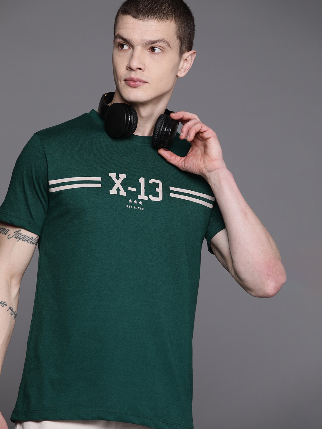 

HRX by Hrithik Roshan Printed Lifestyle T-shirt, Green