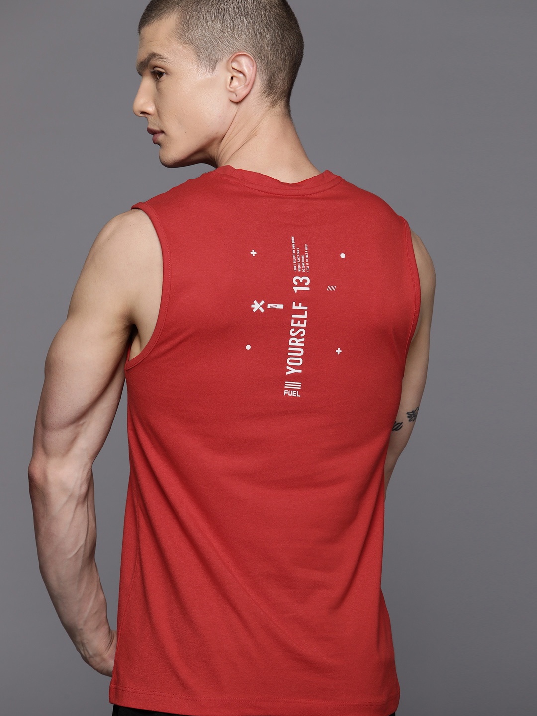 

HRX by Hrithik Roshan Sleeveless Training T-shirt, Red