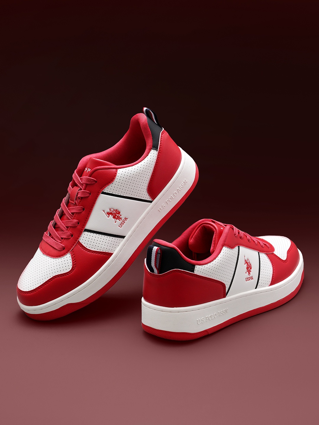 

U.S. Polo Assn. Men Reggie Retro Court Sneakers, Red