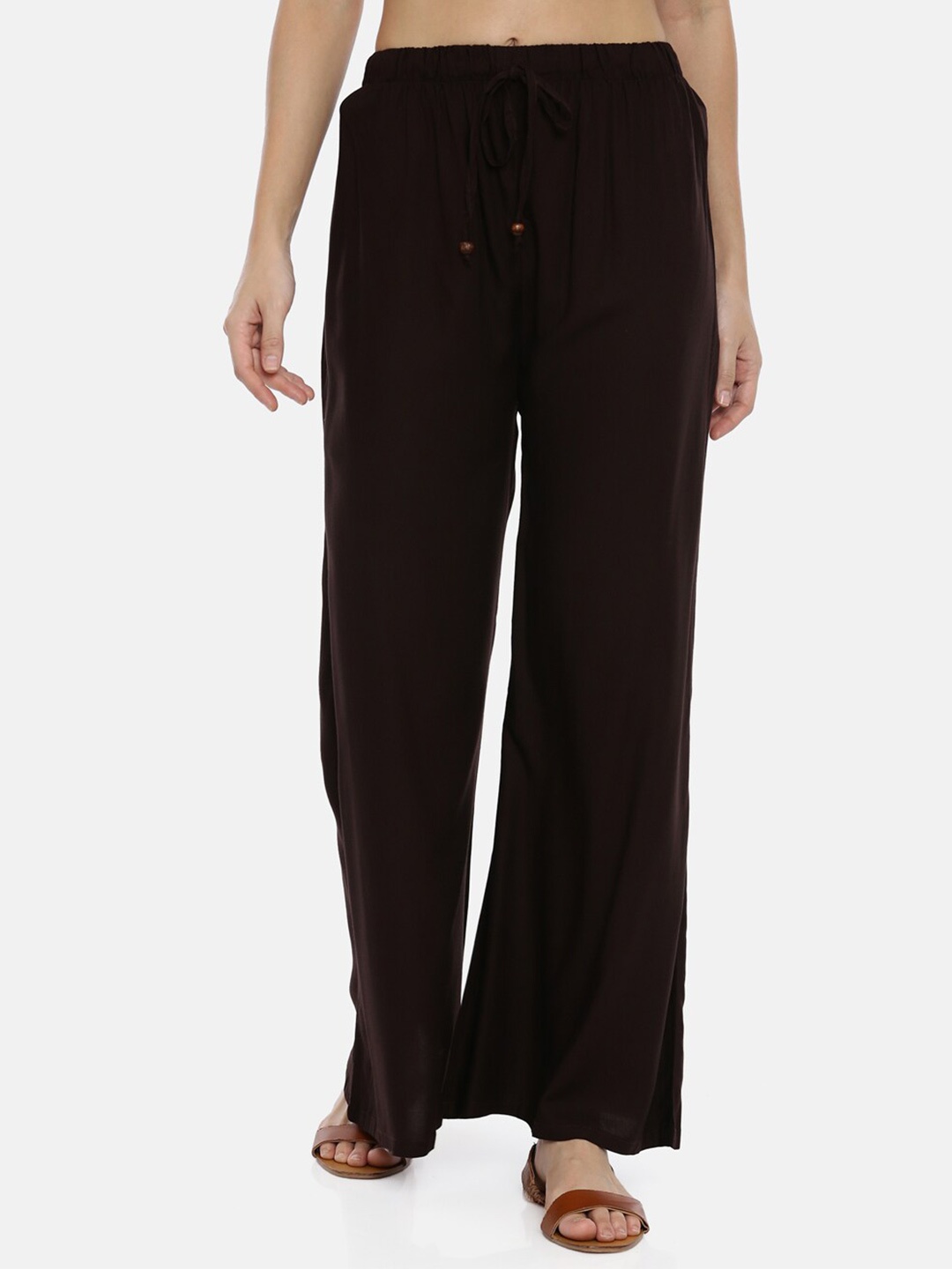 

GOLDSTROMS Wide Leg Knitted Palazzos, Coffee brown
