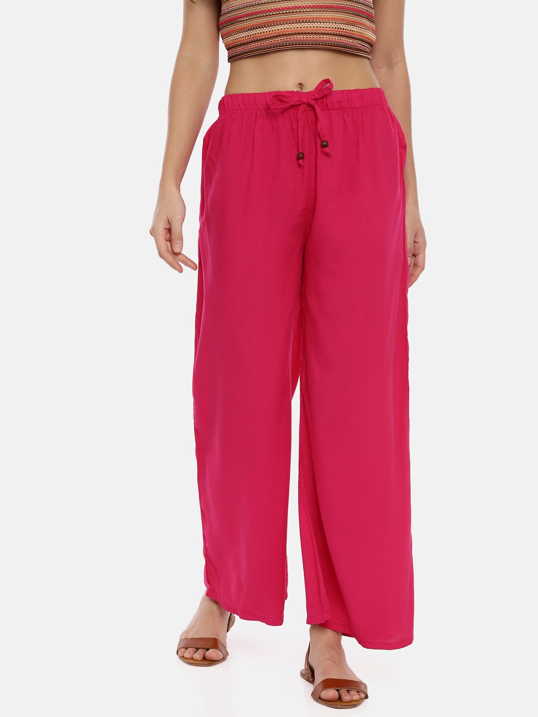 

GOLDSTROMS Wide Leg Knitted Palazzos, Fuchsia