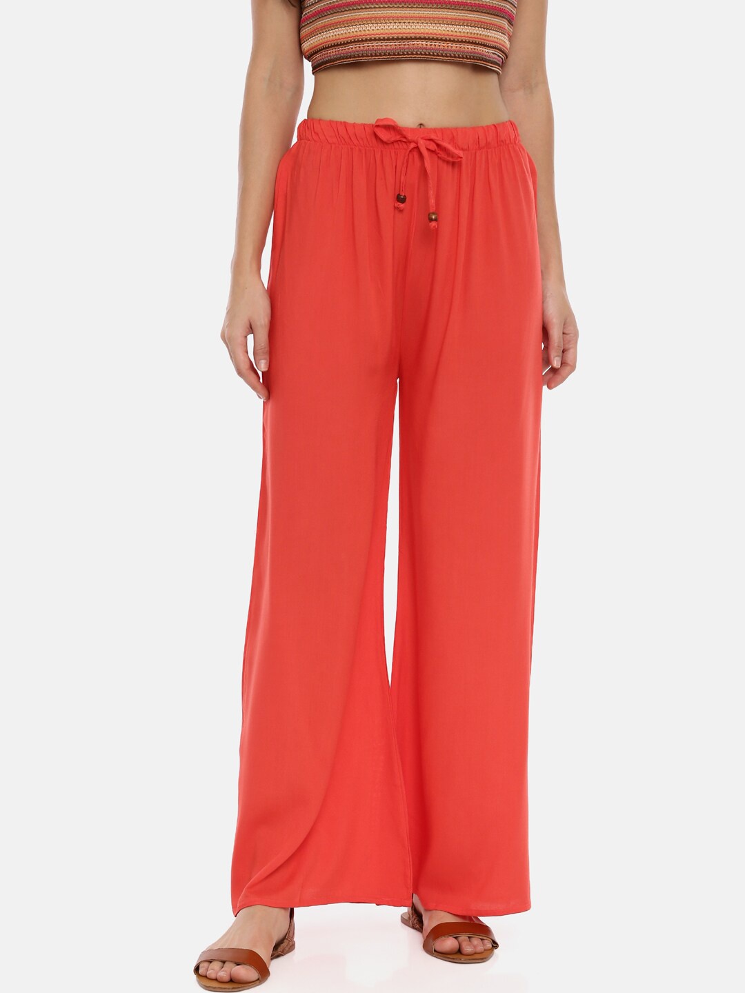 

GOLDSTROMS Wide Leg Knitted Palazzos, Orange